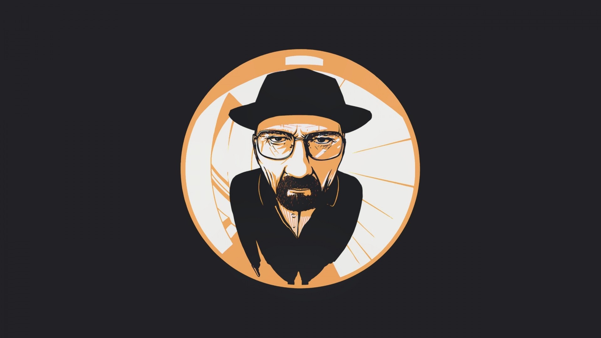 Heisenberg, Breaking Bad, Illustrazione, Sfondo scuro, Full HD, wallpaper desktop