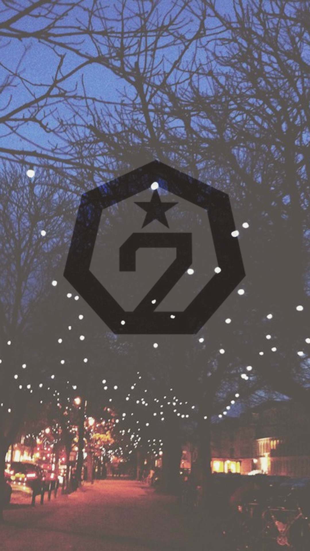 GOT7, Logo, Alberi, Luci, K-pop, Full HD, schermata di blocco del cellulare