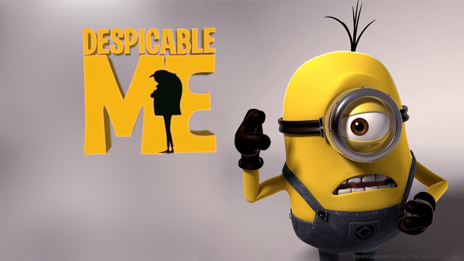 Minion, Stuart, Cattivissimo me, Logo, 16:9 Full HD, sfondo widescreen