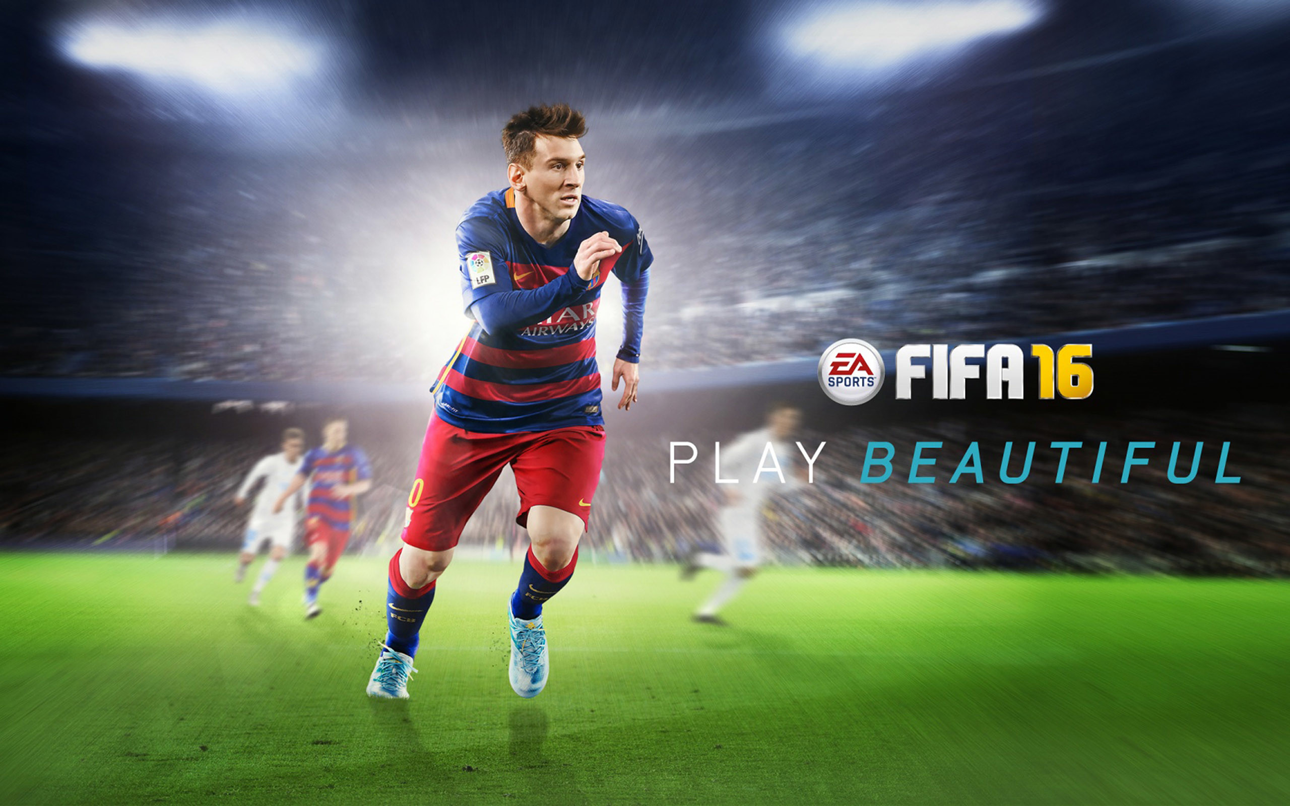 Lionel Messi, FIFA 16, EA Sports, FC Barcelona, Stadio, 2560x1600, sfondo per PC