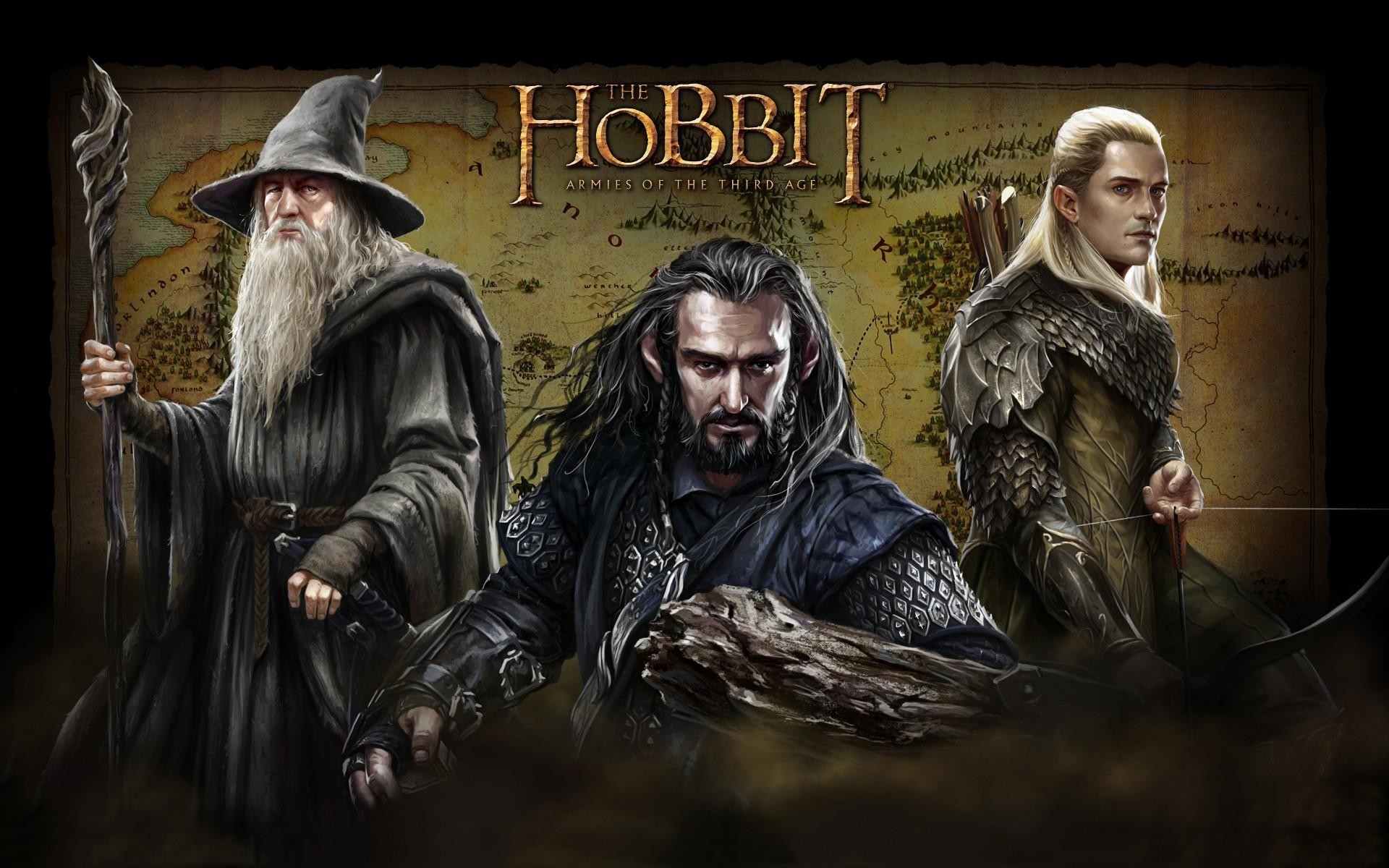 Gandalf, Thorin Scudodiquercia, Legolas, Lo Hobbit, 1920x1200, sfondo per PC