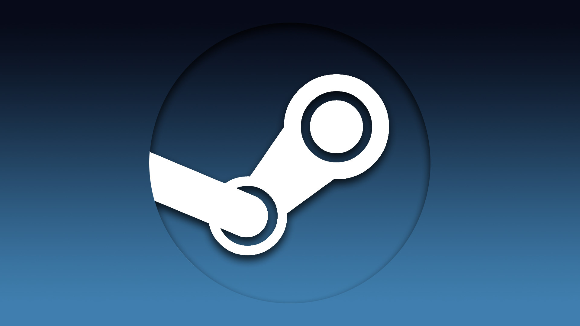 Logo Steam, Steam, Valve, Minimalista, Blu, 1920x1080, sfondo per PC