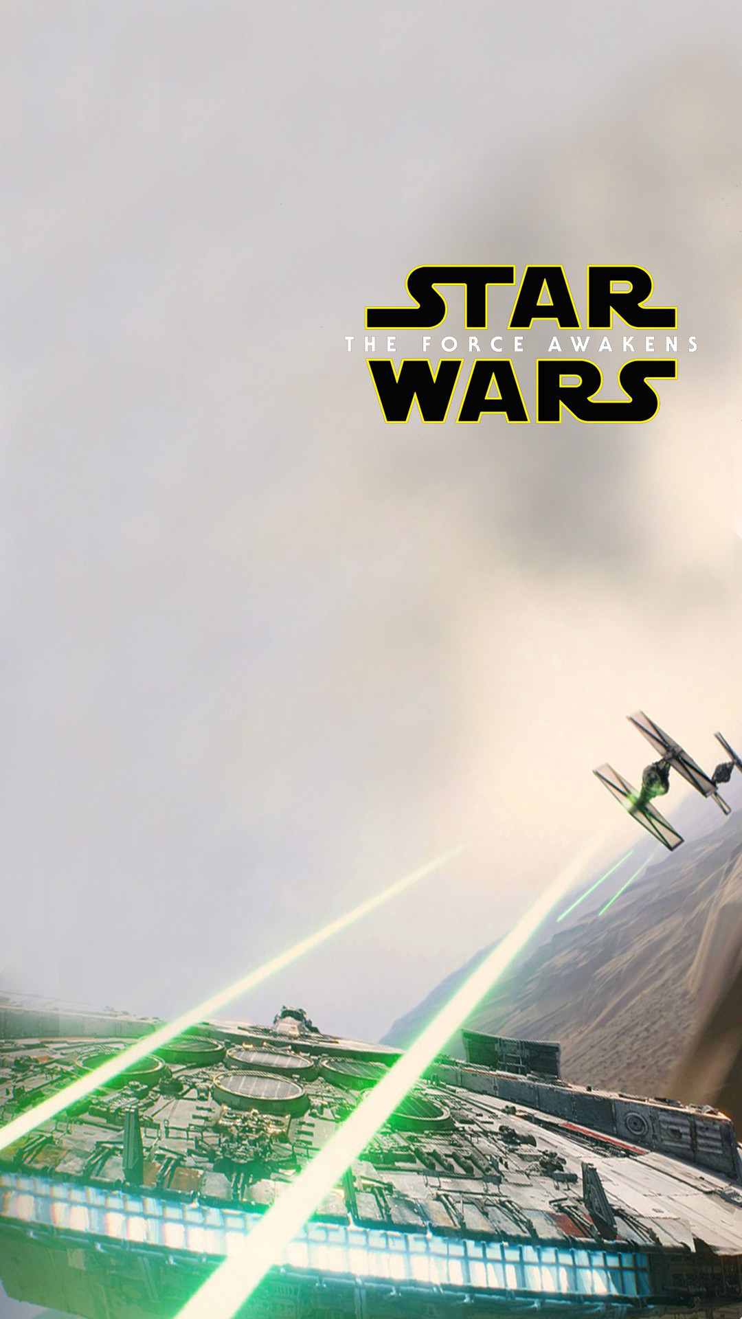 Millennium Falcon, TIE fighter, Star Wars, Minimalista, 1080x1920, schermata di blocco iPhone