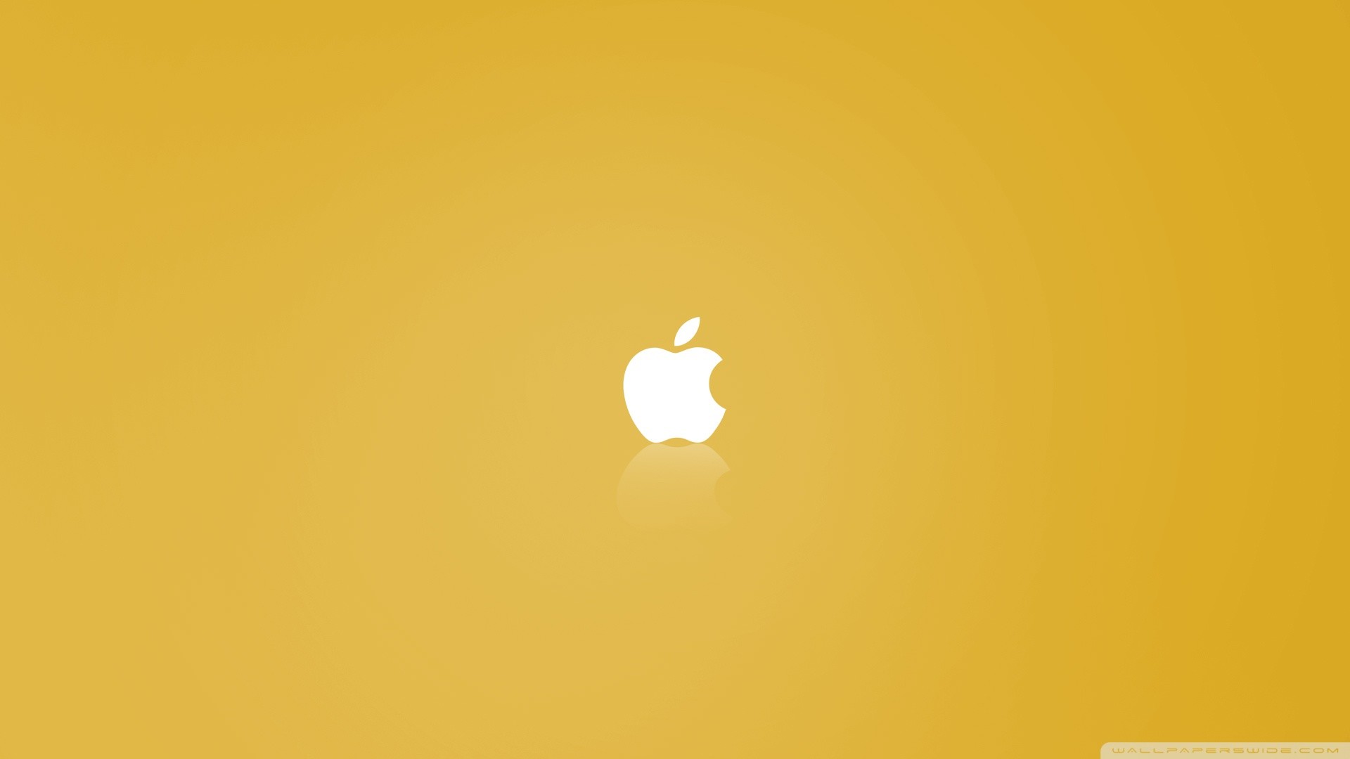Logo Apple, Giallo oro, Minimalismo, 1920x1080, sfondo per PC