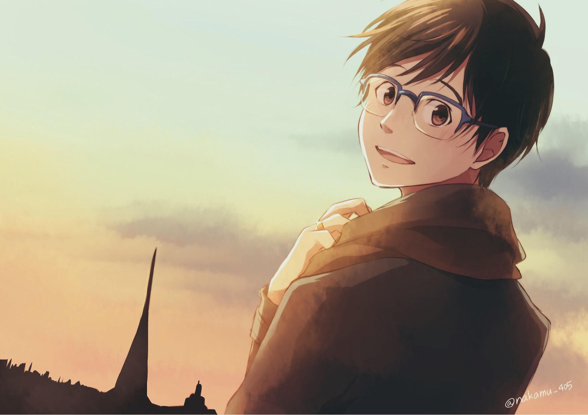 Yuri Katsuki, Yuri!!! on Ice, Tramonto, Full HD, sfondo per PC