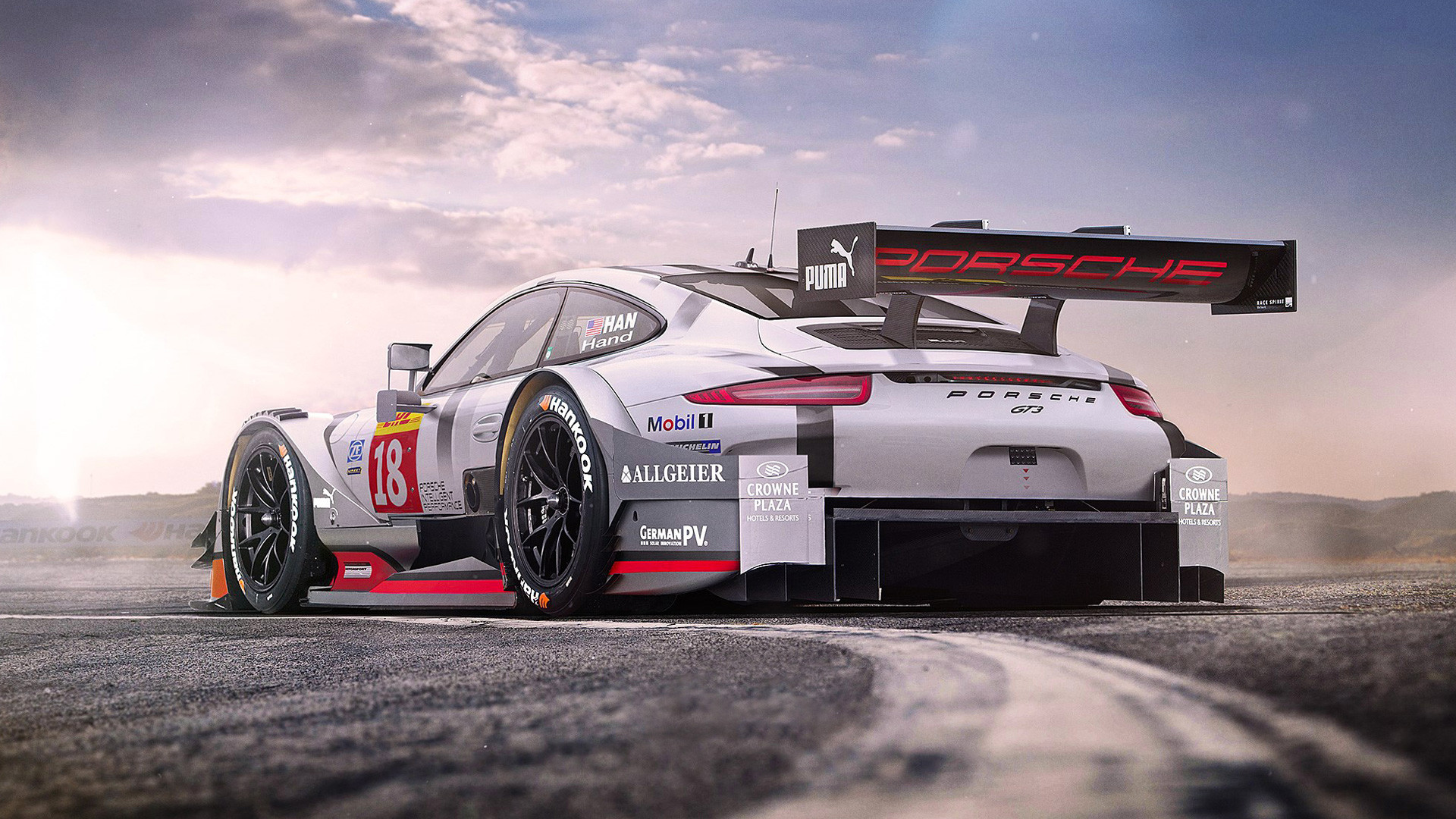 Porsche 911 RSR, Porsche, Auto da corsa, Livrea, 1920x1080, sfondo per PC
