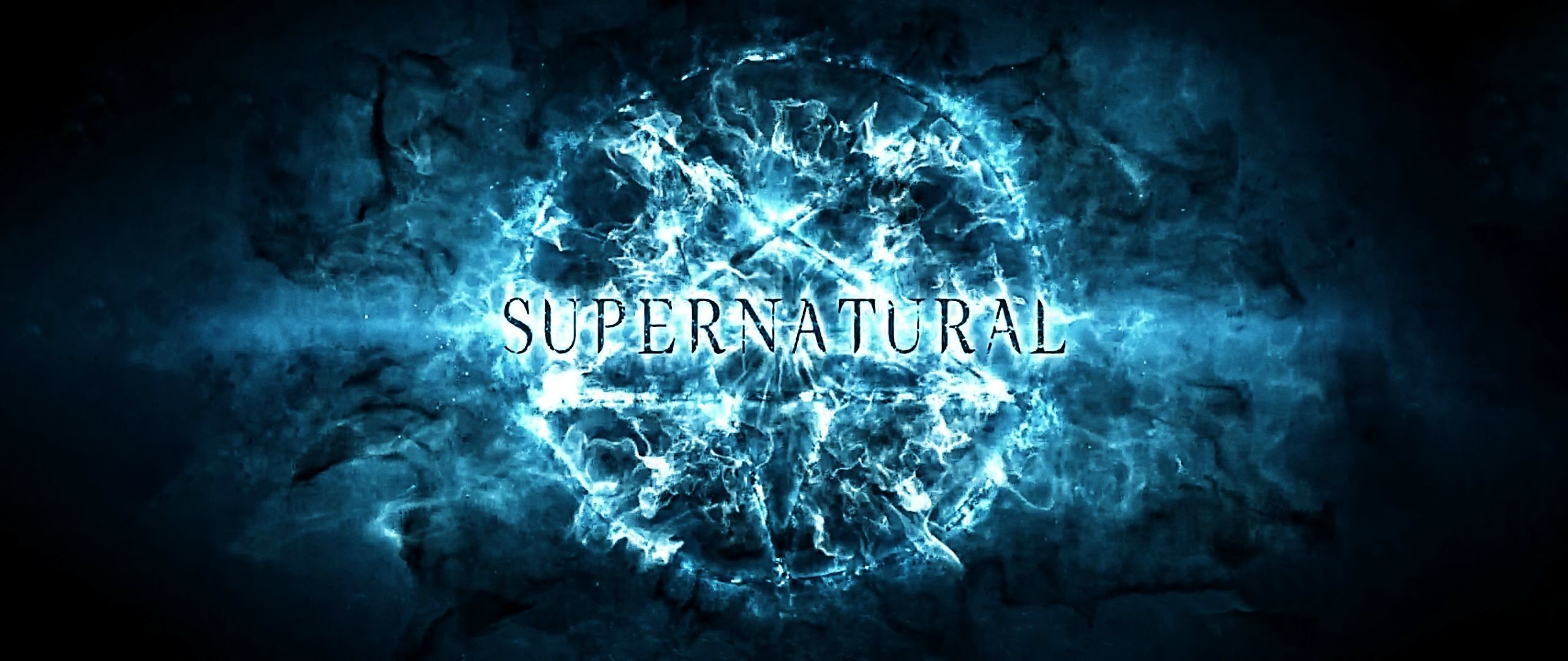 Logo Supernatural, Azzurro, Energia, 21:9 1080p, sfondo per monitor ultrawide
