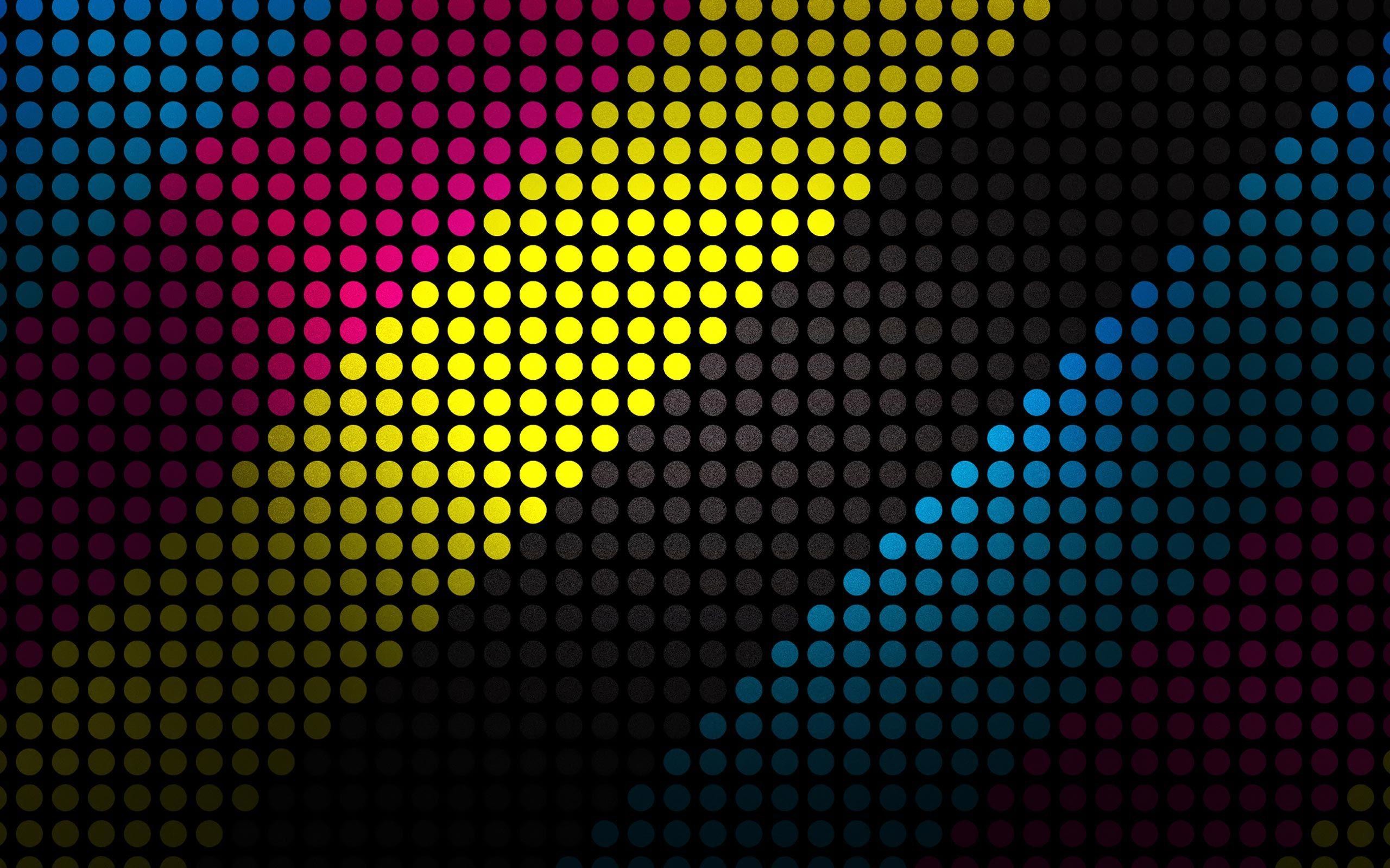 Punti colorati, Strisce diagonali, Giallo, Magenta, Astratto, 2560x1600, sfondo MacBook Pro