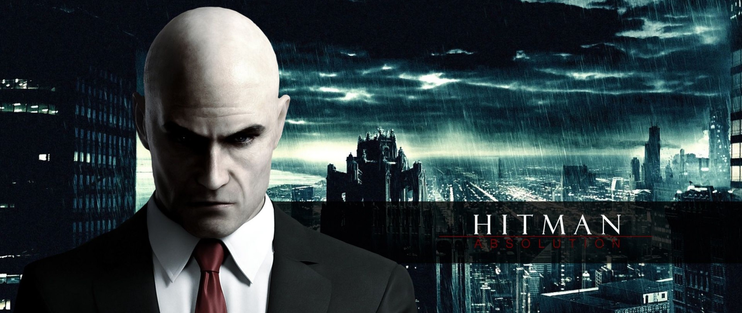 Hitman, Agente 47, Città, Pioggia, 2560x1080, immagine di sfondo