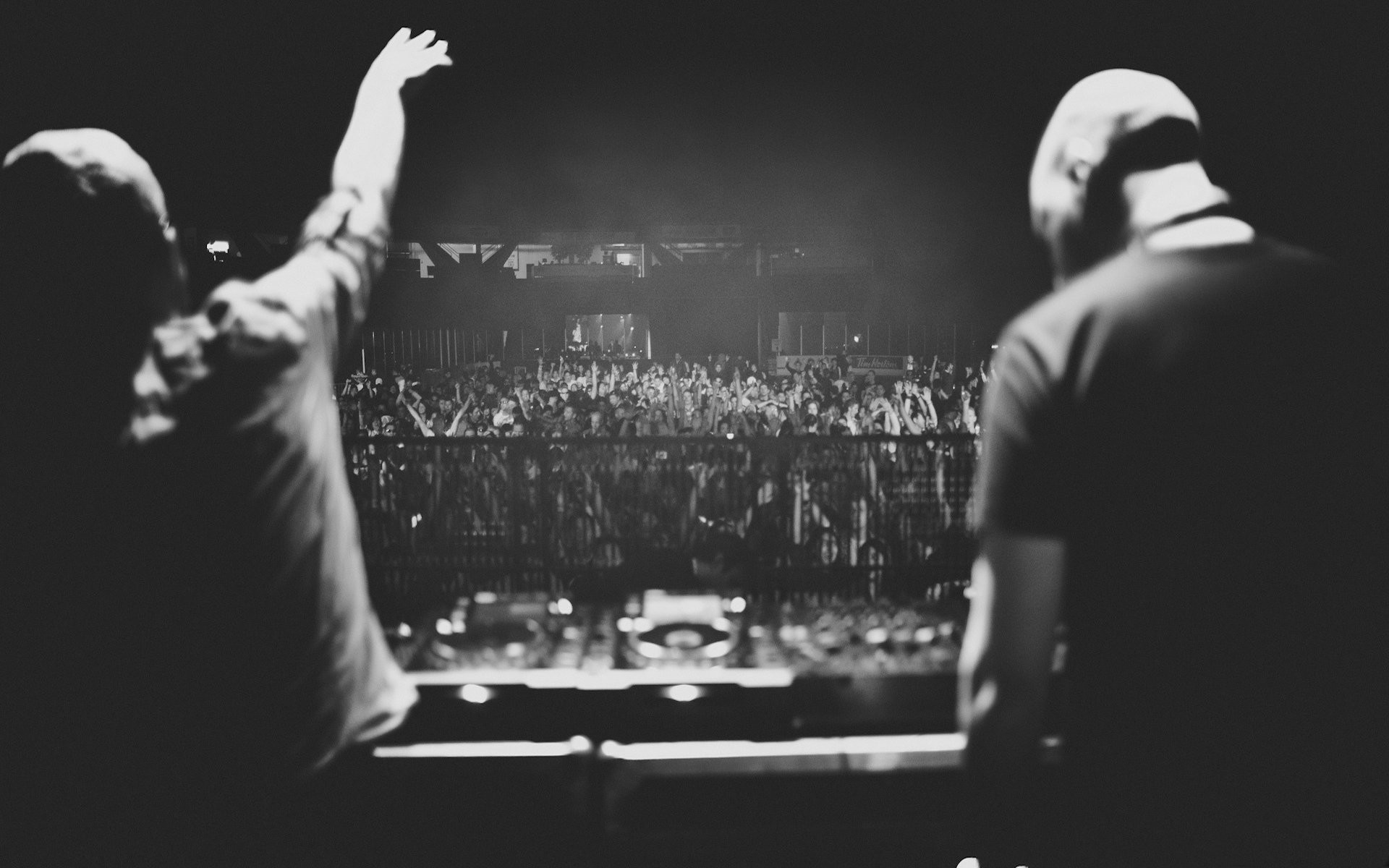 DJ, Console, Concerto, Bianco e nero, 16:10 Full HD, wallpaper widescreen
