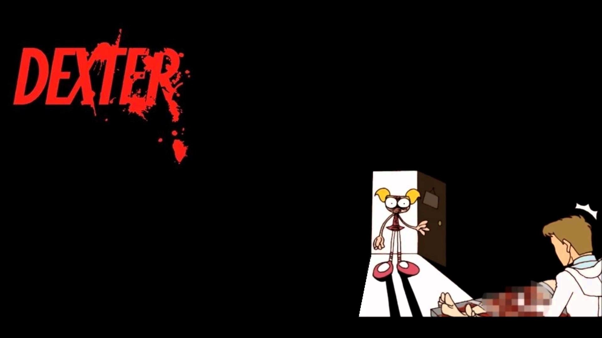 Dexter, Il laboratorio di Dexter, Parodia, Sfondo nero, Full HD, wallpaper per PC