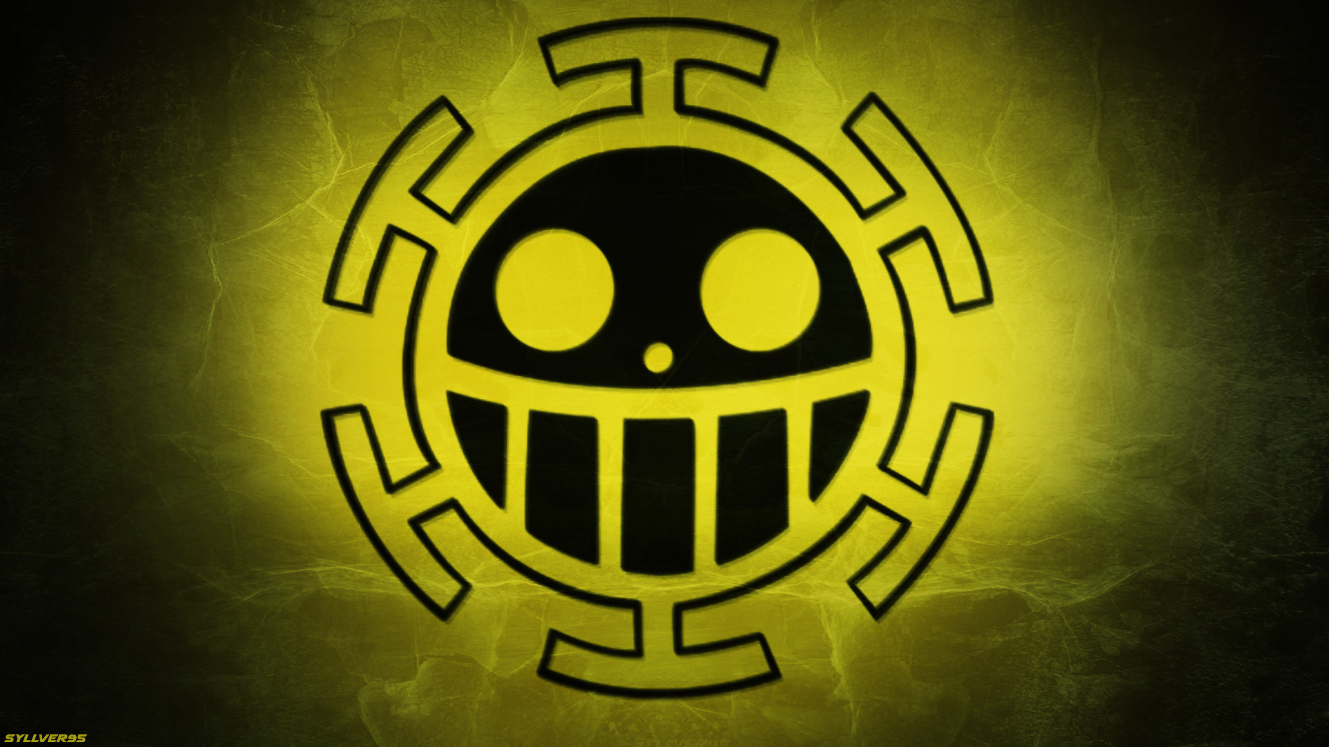 Pirati Heart, Trafalgar Law, One Piece, Jolly Roger, Giallo, 1920x1080, sfondo per PC