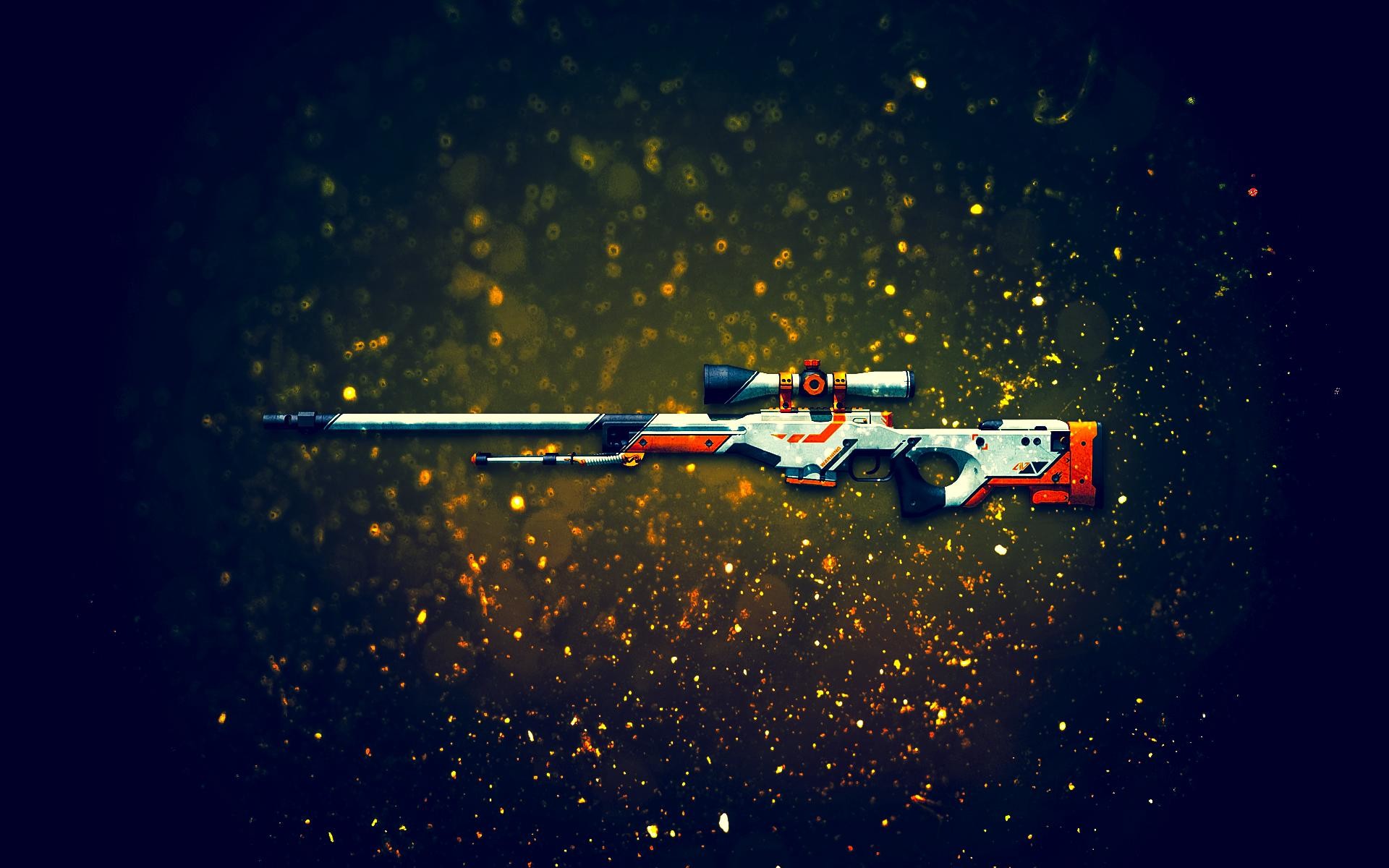 AWP Asiimov, CS:GO, Fucile di precisione, Scintille, 1920x1200, immagine di sfondo