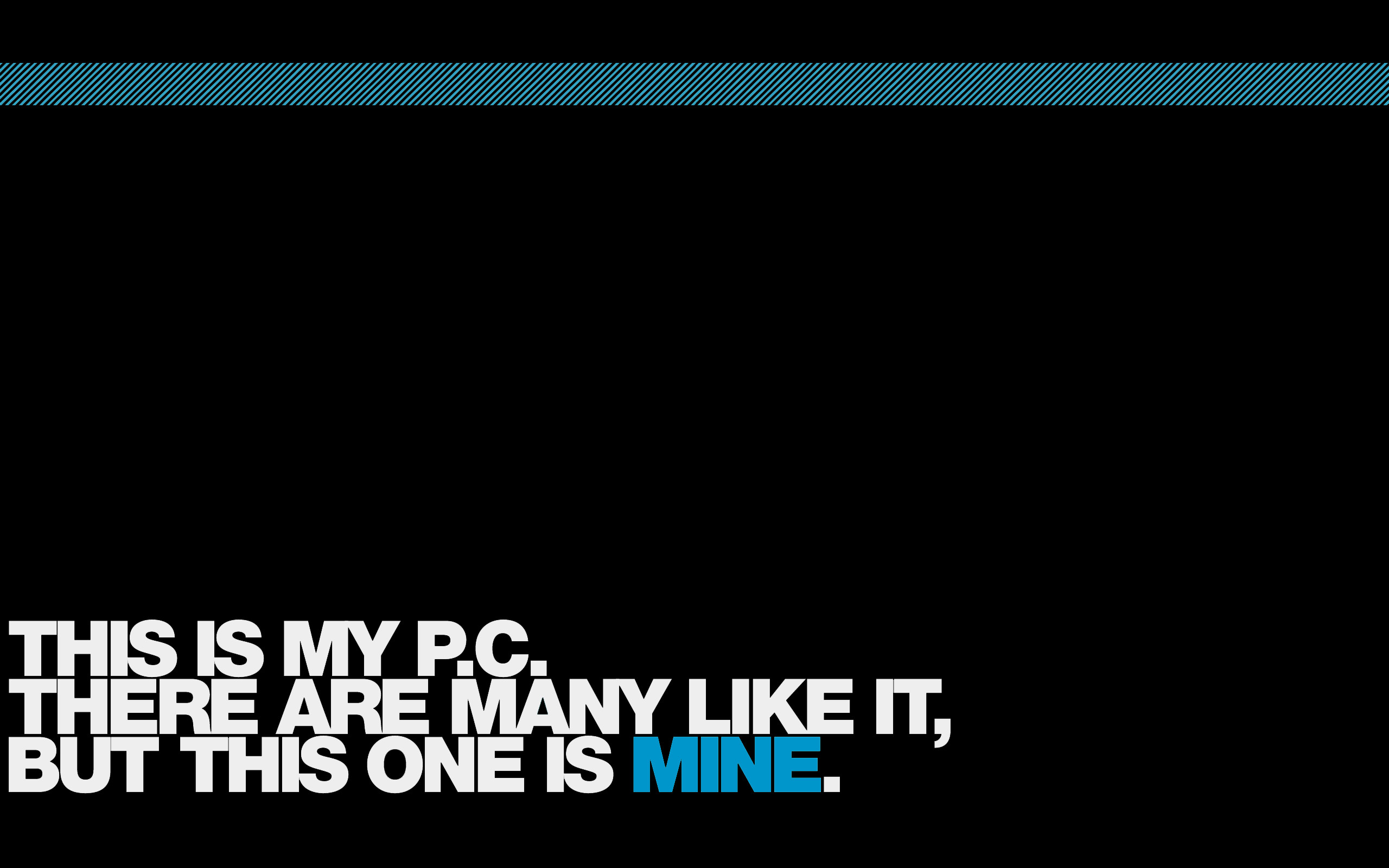 Citazione, This is my PC, Minimalista, Nero, 2K, sfondo per portatile