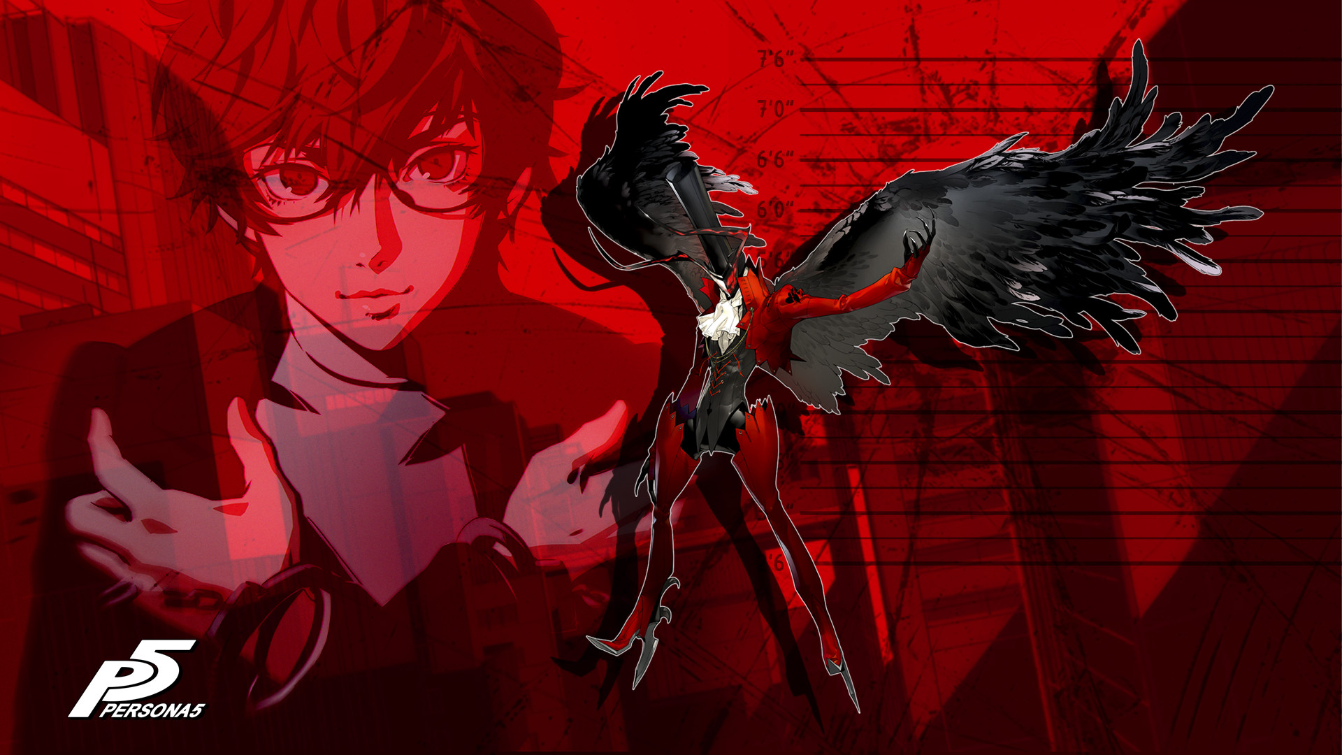 Joker, Arsène, Persona 5, Logo, 16:9 Full HD, sfondo widescreen