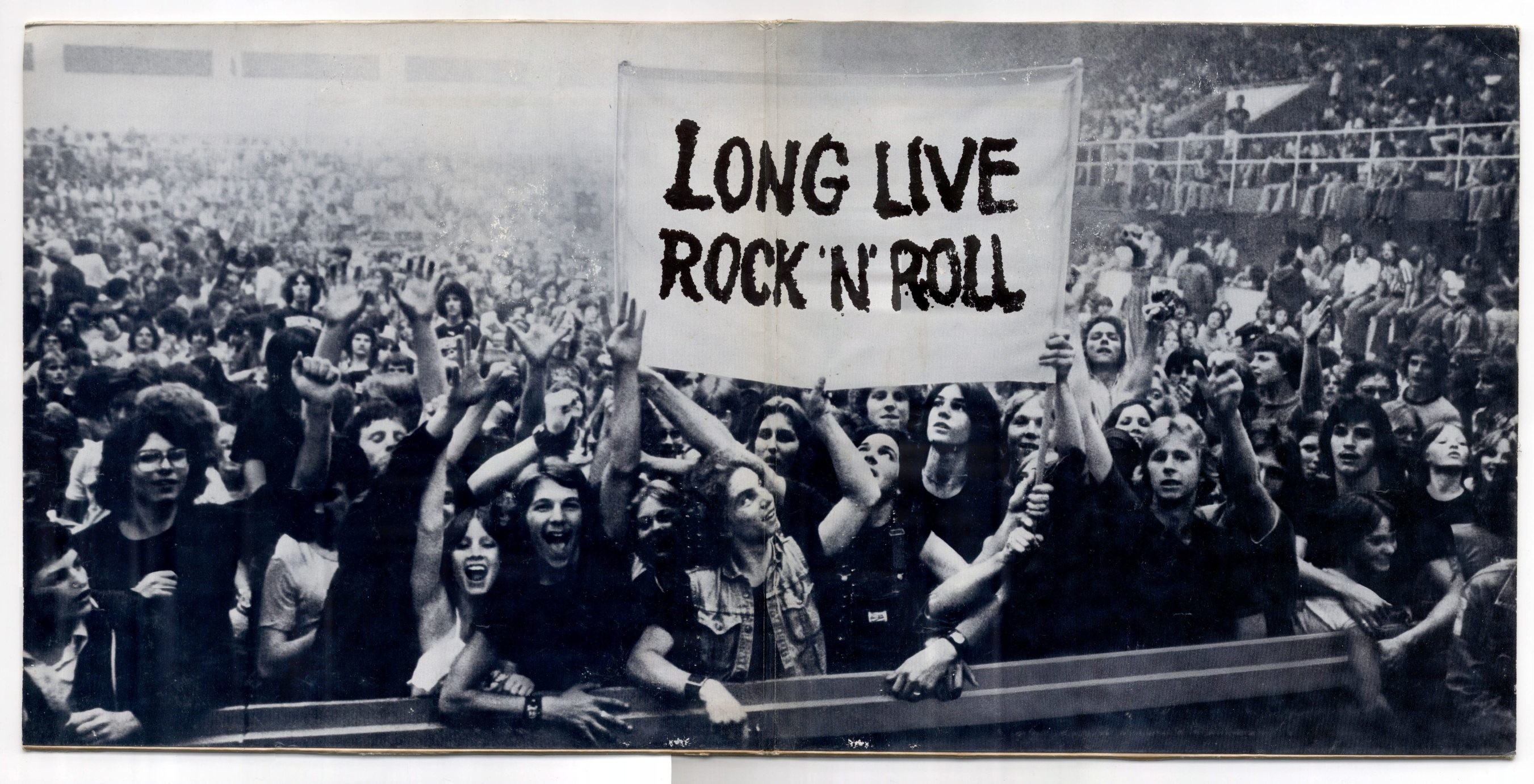 Long Live Rock 'n' Roll, Folla, Concerto, Bianco e nero, 2K, sfondo desktop