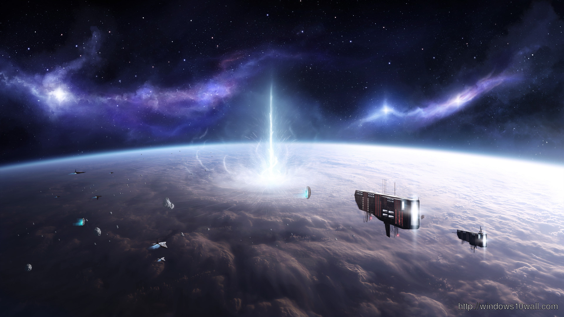 3d Space Wallpaper Desktop 1920×1080, sfondo Windows 10