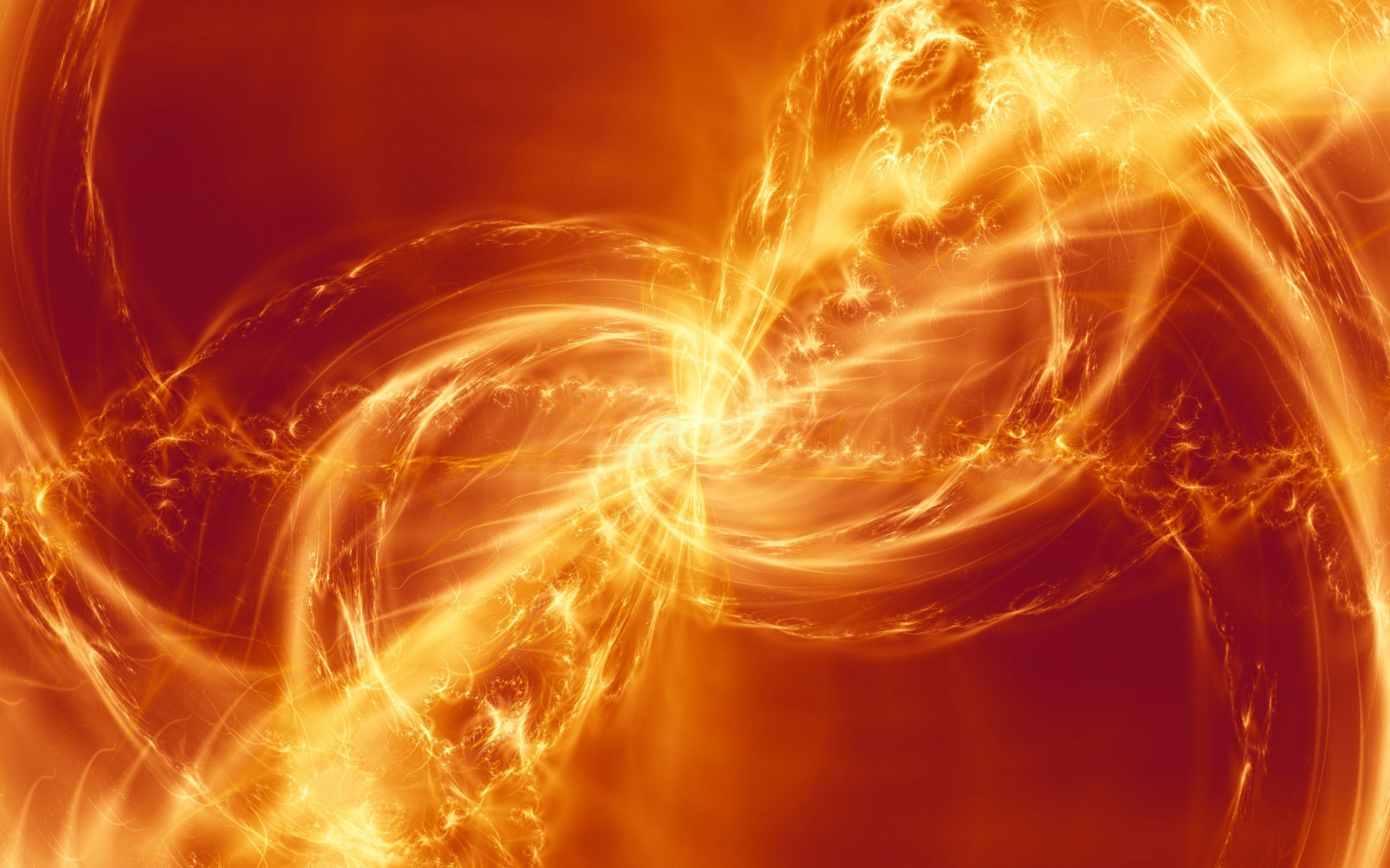 Fuoco astratto, Spirali, Arancione, 2880x1800, sfondo MacBook Pro