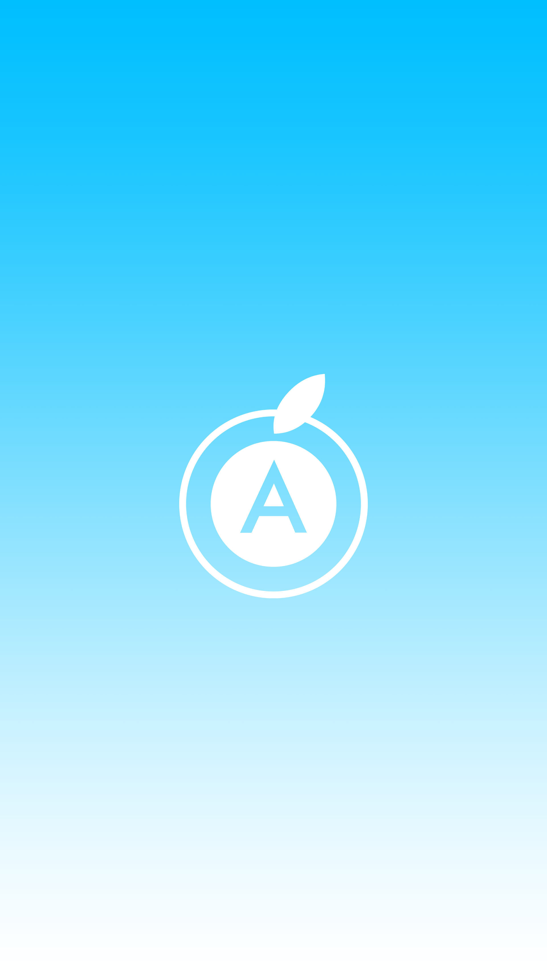 App Store, Logo, Azzurro, Gradiente, sfondo schermata di blocco iOS 7