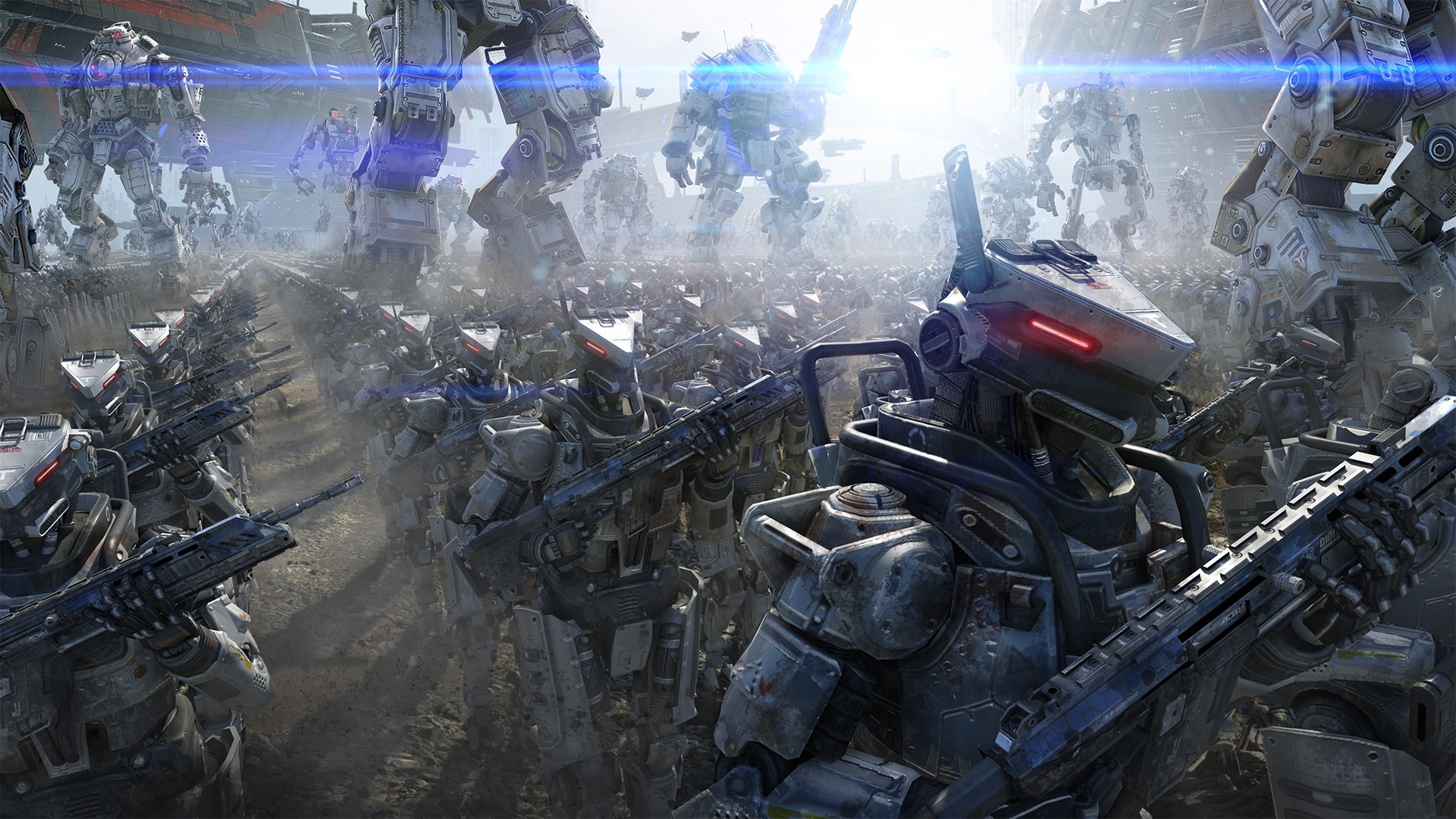 Robot, Mech, Battaglia, Fantascienza, Esercito, Full HD, sfondo per portatile