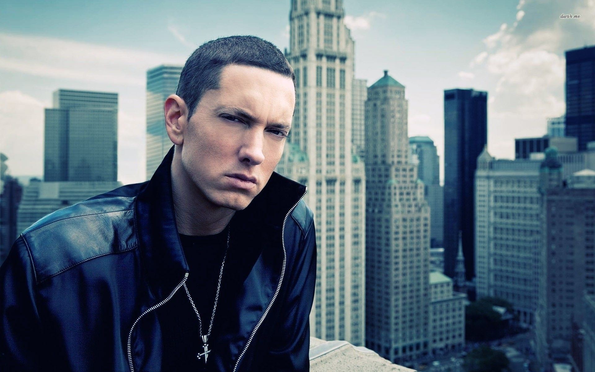 Eminem, Grattacieli, New York, Giacca di pelle, 1920x1200, immagine di sfondo
