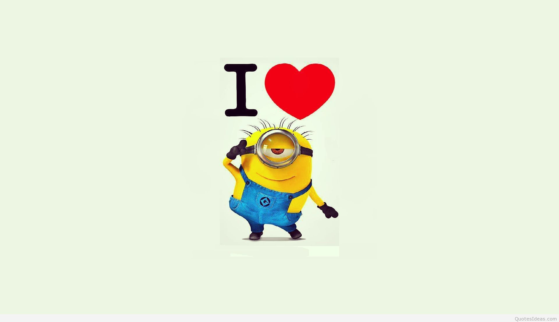 Minions, I Love, Cuore, Full HD, sfondo per PC e portatile