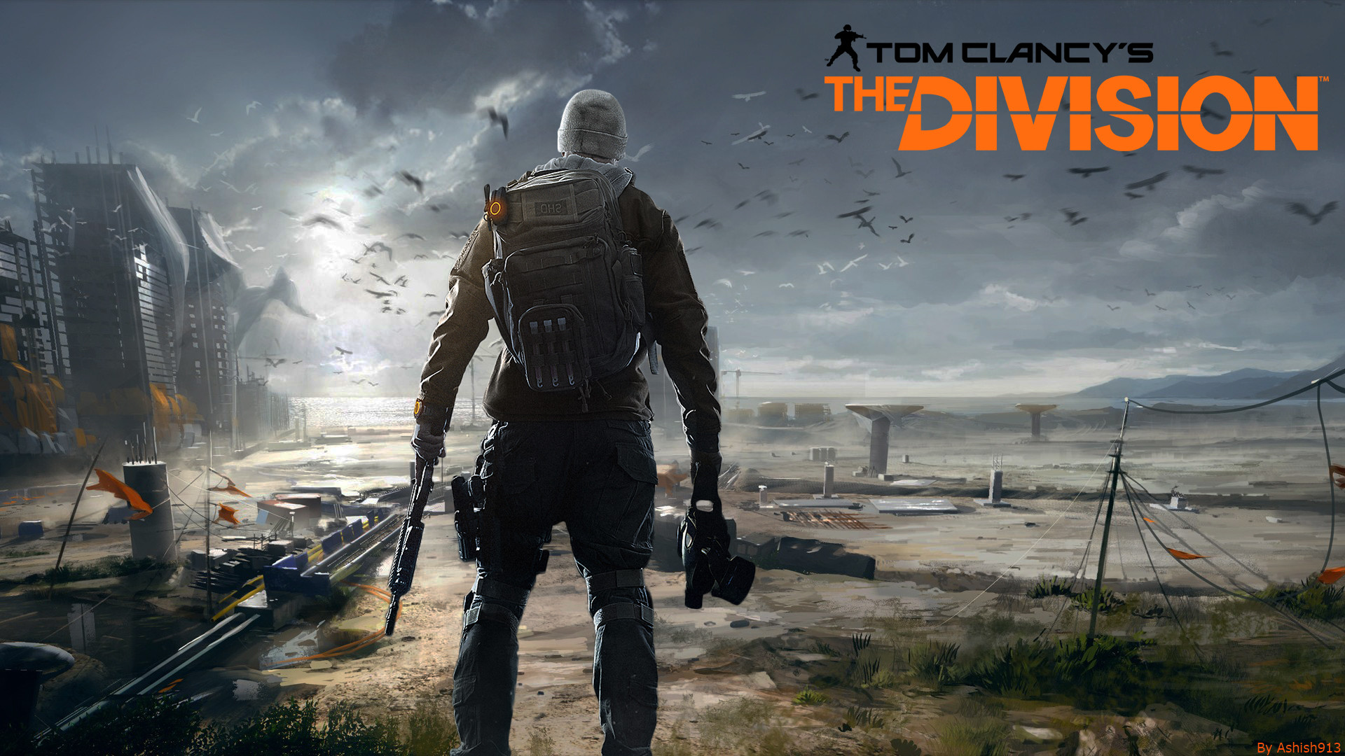 Tom Clancy's The Division, Agente, Paesaggio desolato, Logo, Full HD, sfondo per PC