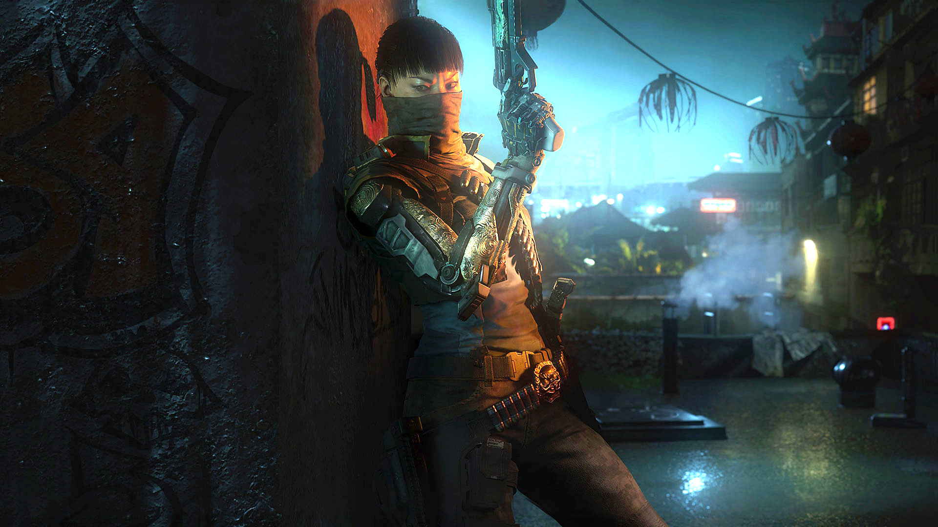Call of Duty: Black Ops III, Soldato, Notte, Città, Full HD 1080p, sfondo desktop