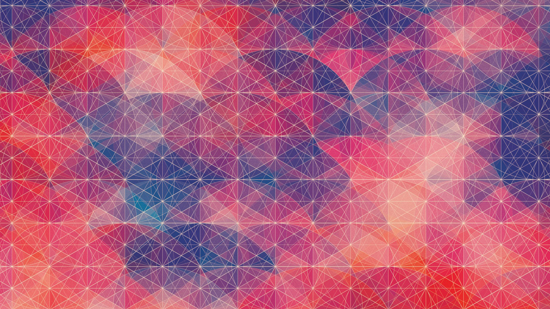 Geometria sacra, Cerchi intrecciati, Rosa, Blu, Full HD, sfondo per PC e portatile