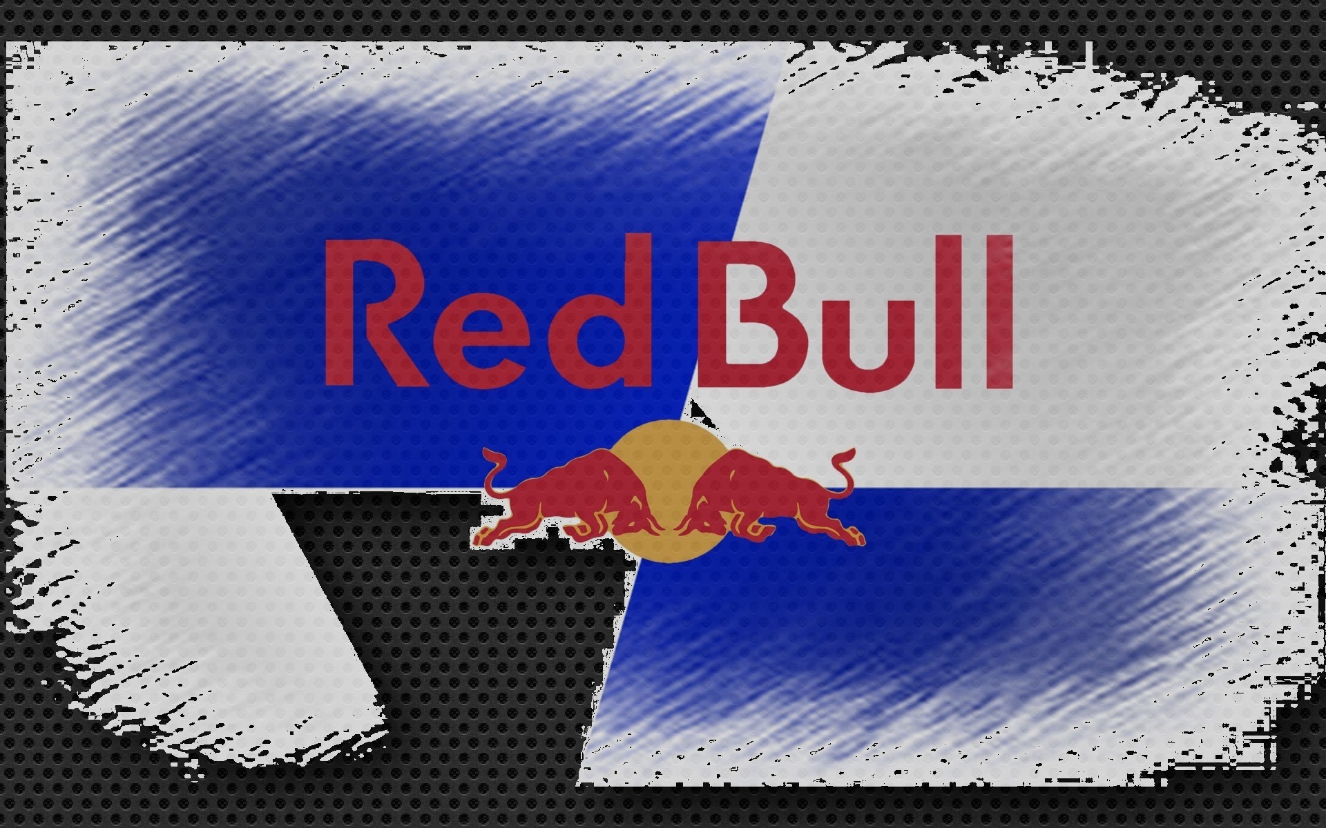Red Bull, Logo Red Bull, Grunge, 16:10 Full HD, sfondo widescreen