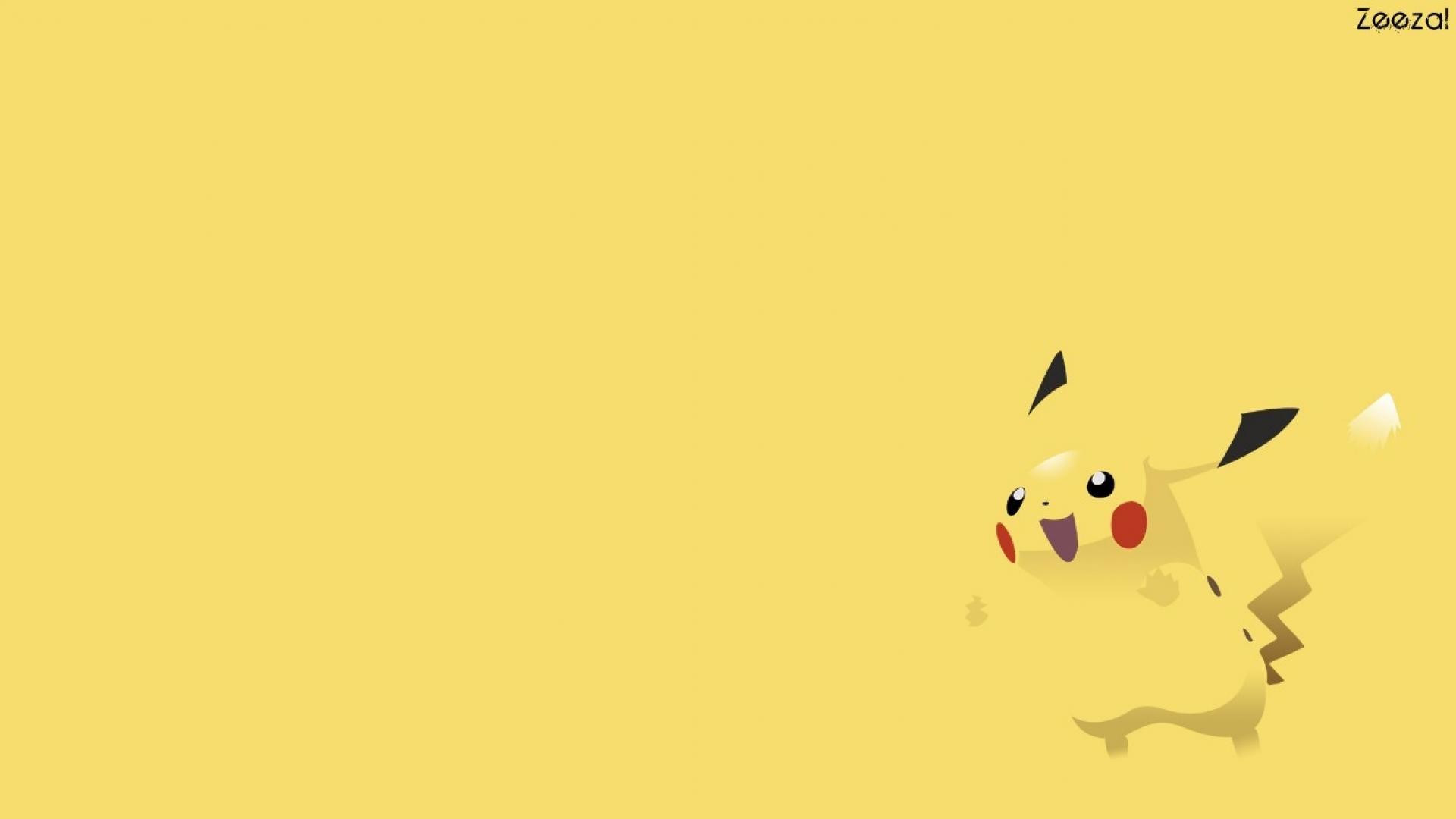 Pikachu, Pokémon, Minimalismo, Giallo, Full HD, sfondo Windows 11