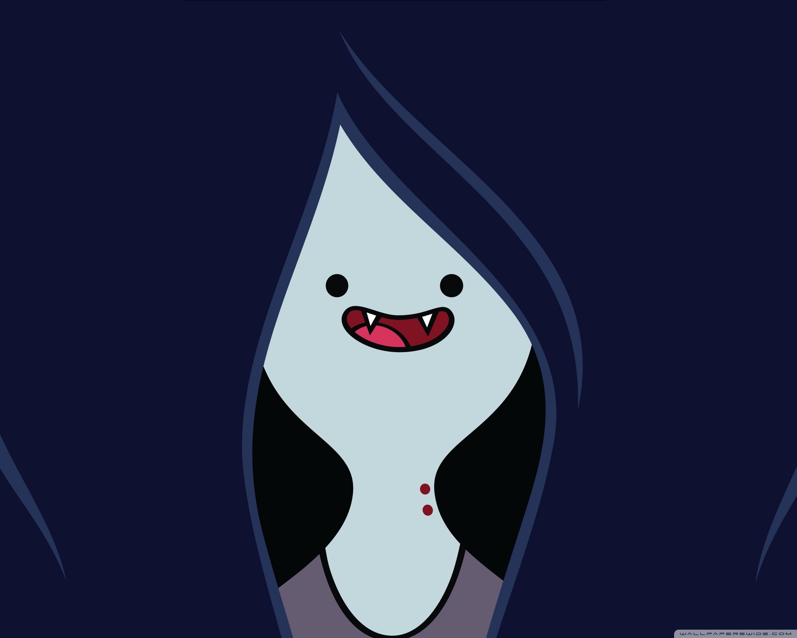 Marceline, Adventure Time, Vampira, Sfondo blu scuro, 2K, wallpaper per computer