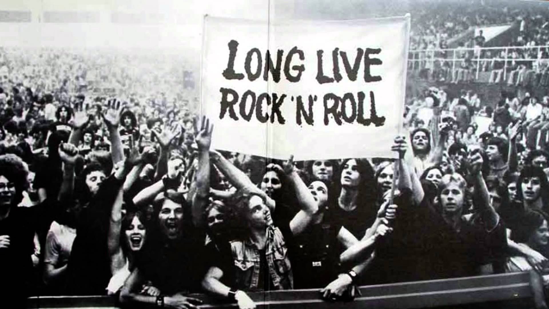 Long Live Rock 'n' Roll, Pubblico, Concerto, Bianco e nero, Full HD, sfondo per PC e portatile