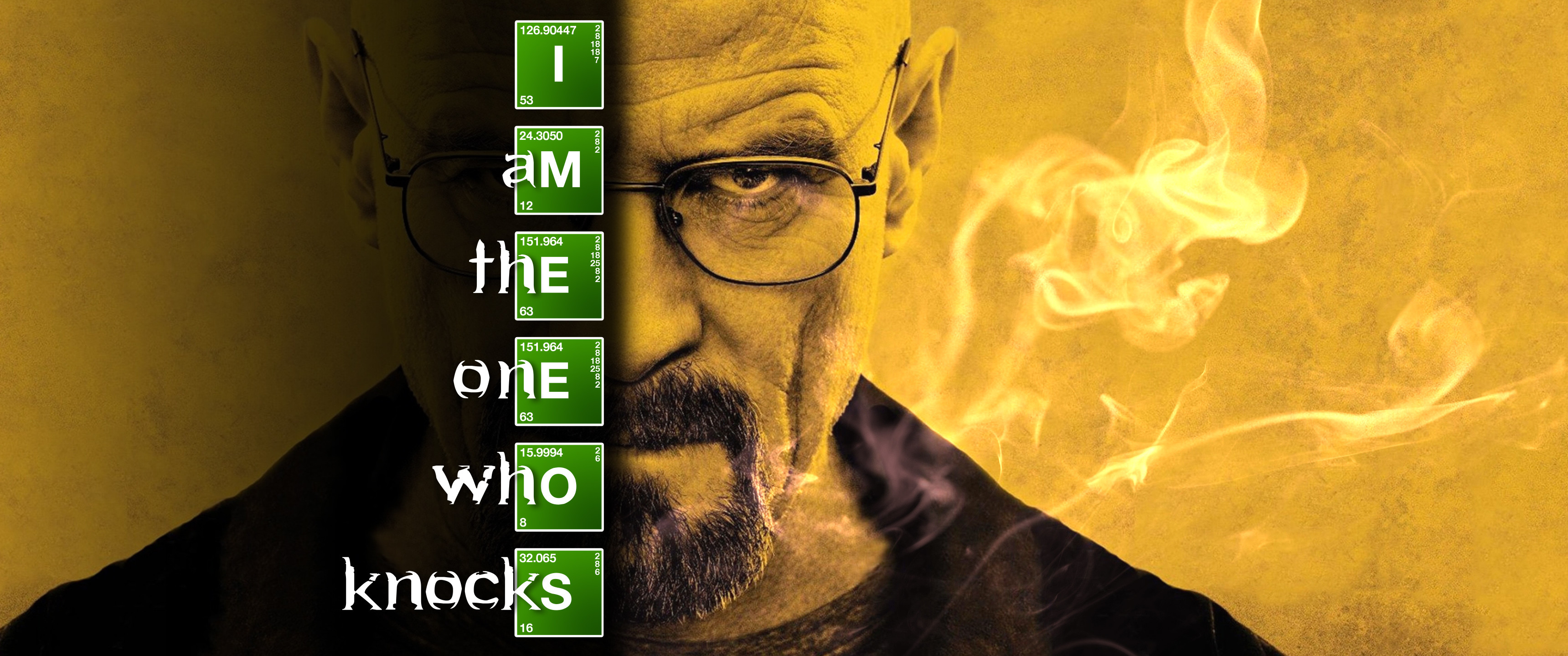 Walter White, Breaking Bad, I Am the One Who Knocks, Citazione, Fumo, sfondo 2K per computer