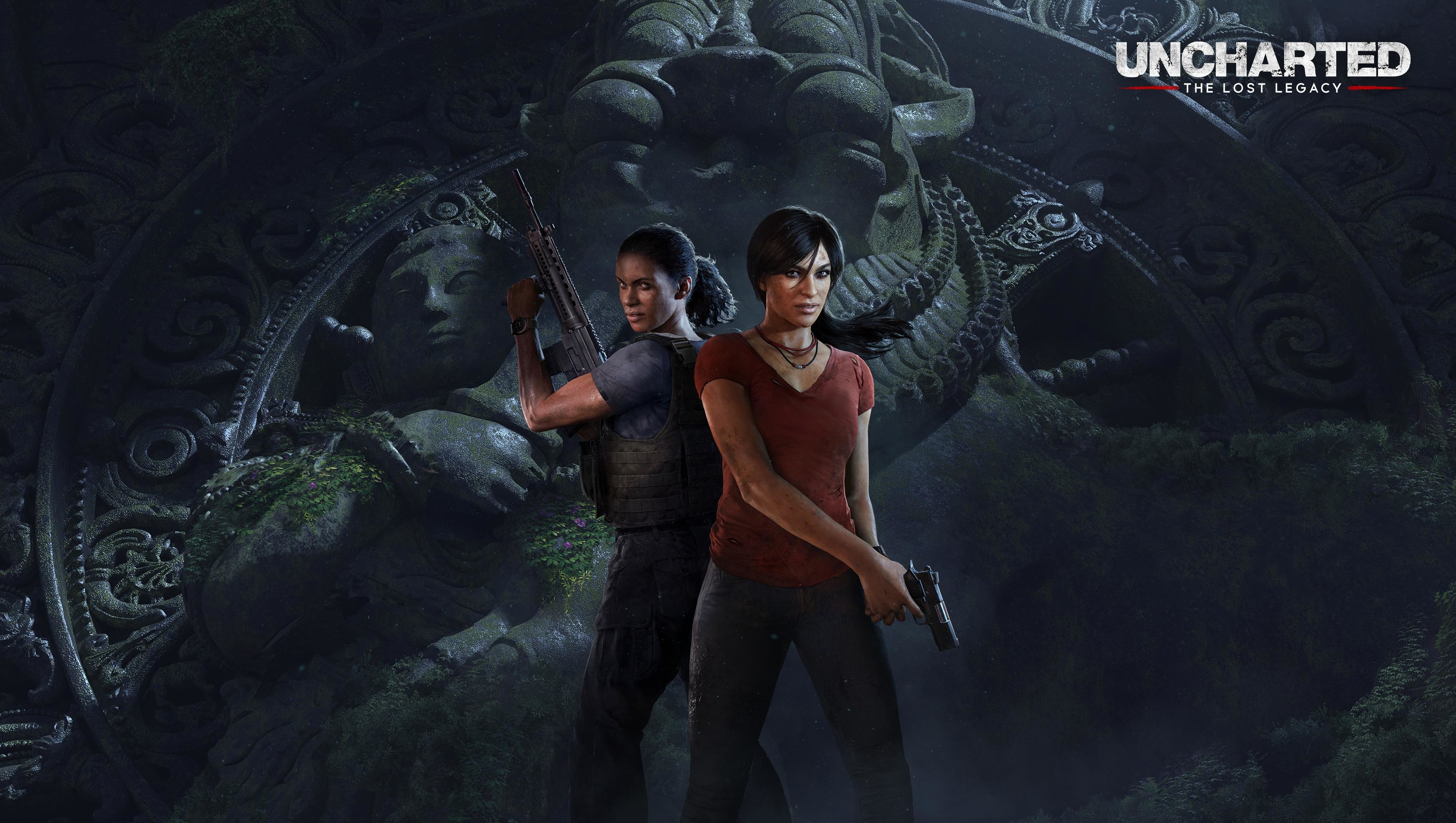 Uncharted: L'eredità perduta, Chloe Frazer, Nadine Ross, Naughty Dog, sfondo Windows 11