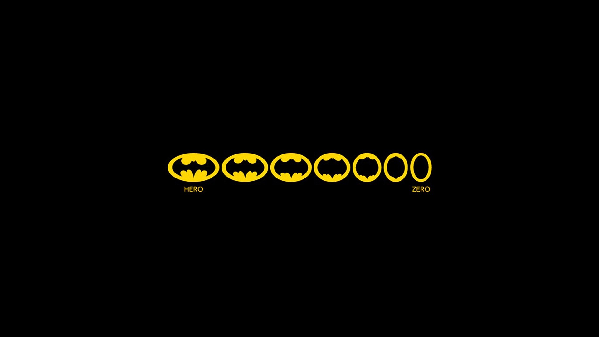 Batman, Simbolo di Batman, Da eroe a zero, Umorismo, Sfondo nero, wallpaper Windows 11
