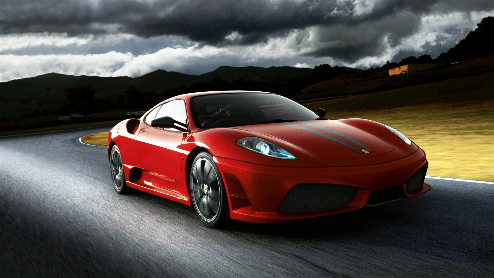 Ferrari F430 Scuderia, Pista, Rosso, 1920x1080, sfondo per PC