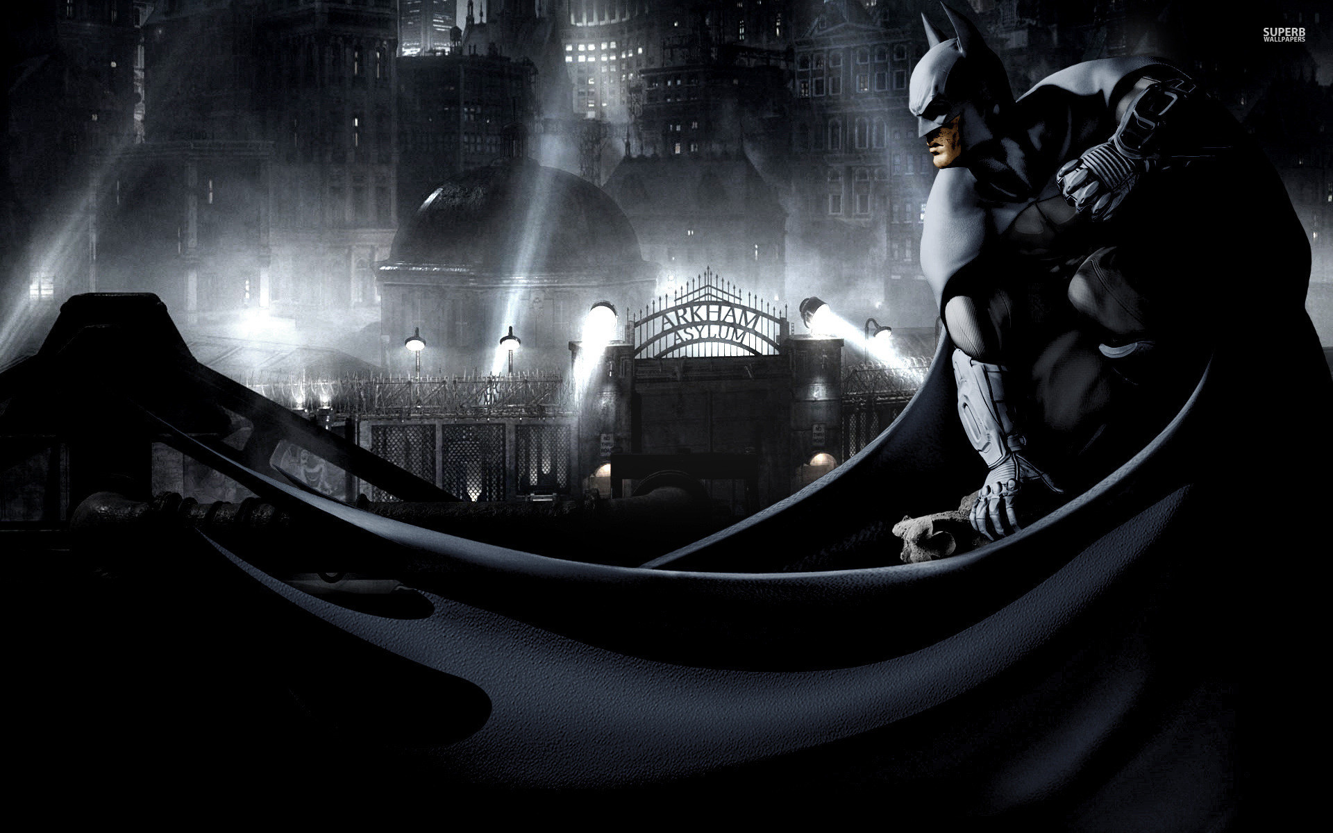 Batman, Batman: Arkham City, Gotham City, Videogioco, Notte, Full HD, sfondo per PC e portatile