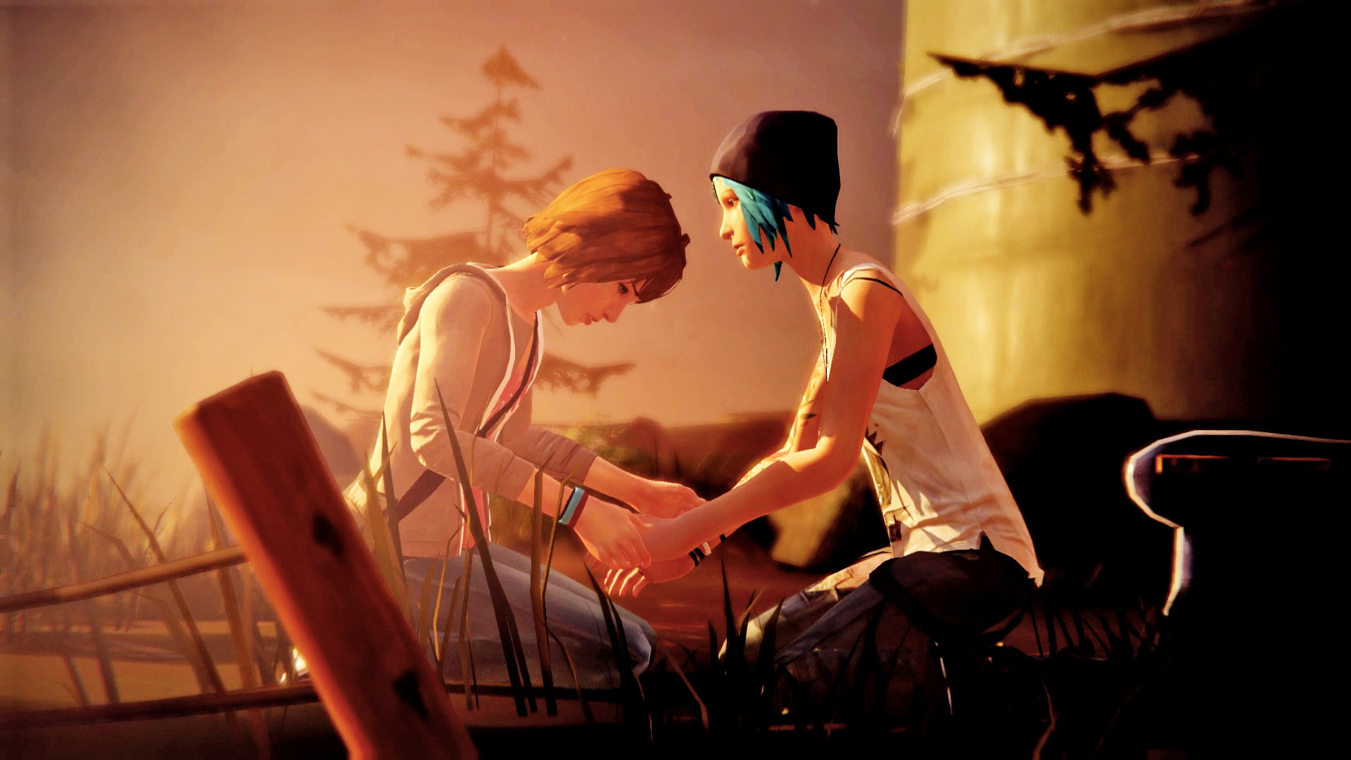 Max Caulfield, Chloe Price, Life is Strange, Tramonto, 1920x1080, immagine di sfondo