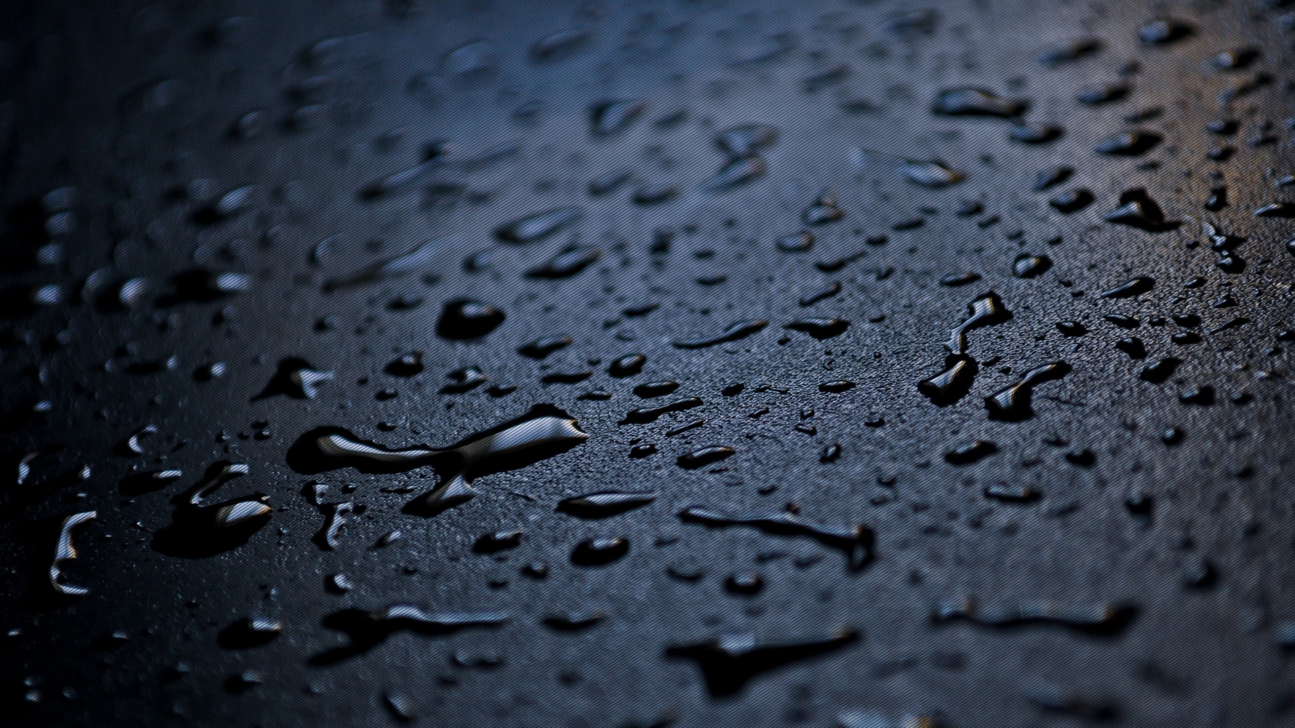 Gocce d'acqua, Macro, Sfondo scuro, 2K, wallpaper desktop