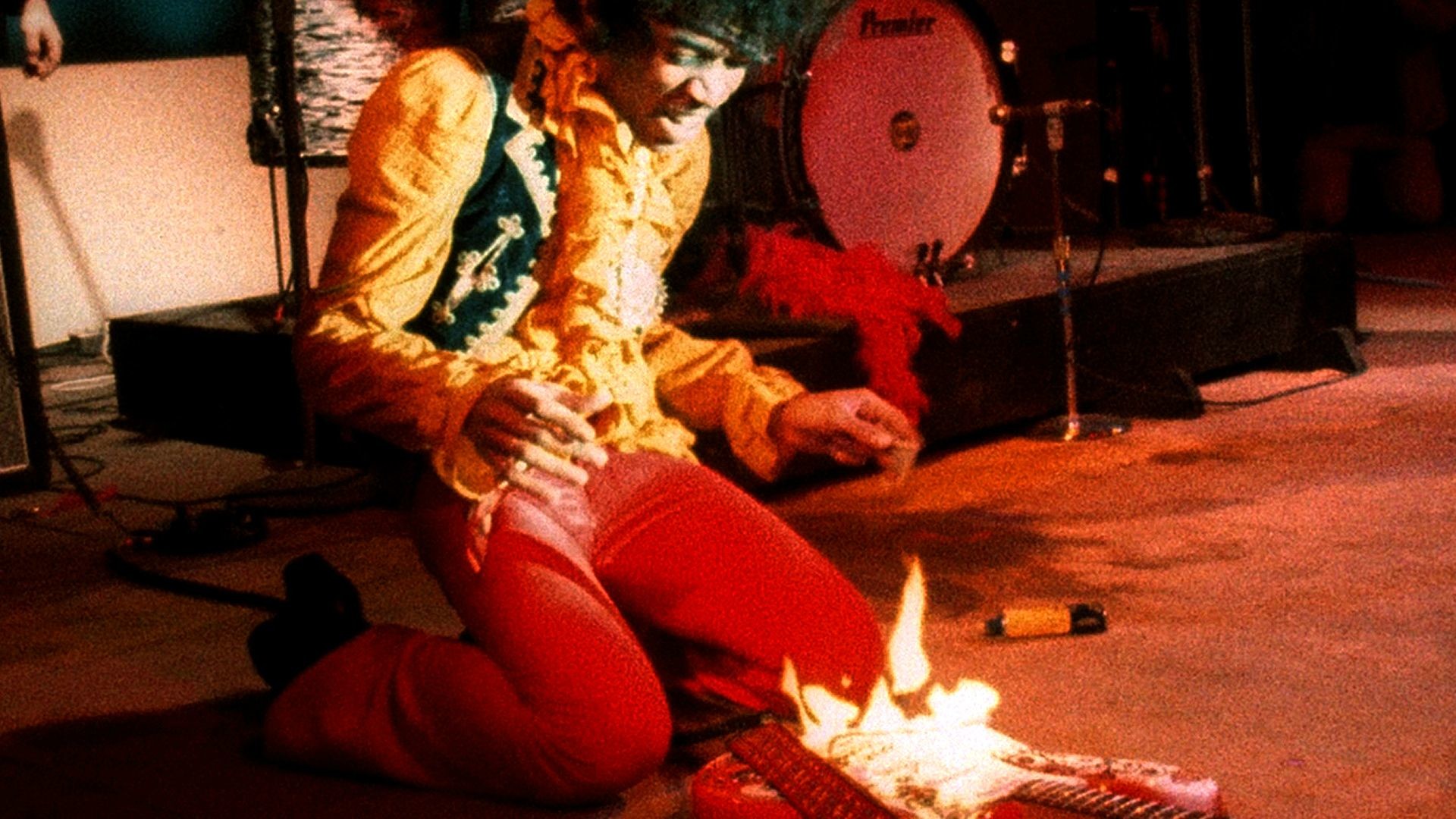 Jimi Hendrix, Chitarra in fiamme, Monterey Pop Festival, Palco, Full HD 1080p, sfondo desktop