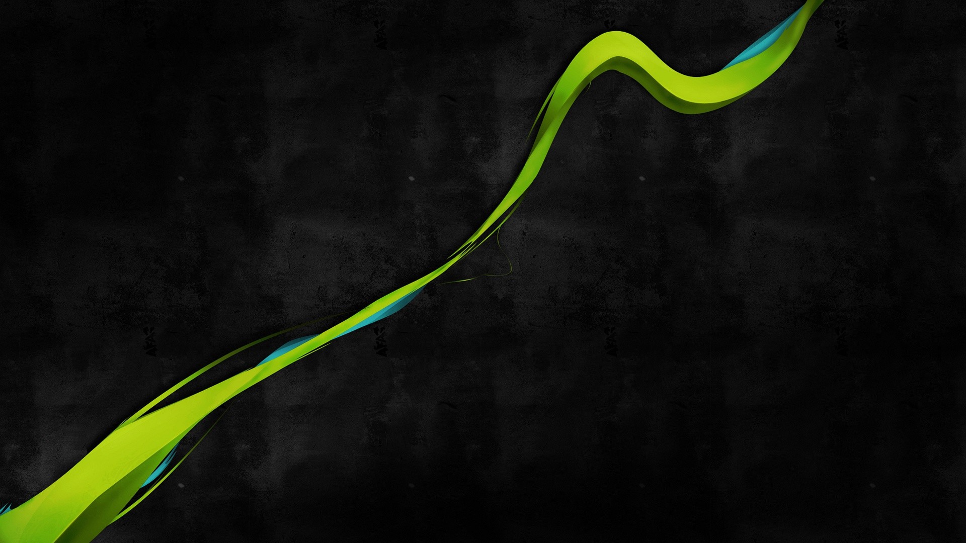 Nastro, Verde lime, Sfondo nero, Astratto, Full HD, wallpaper per computer