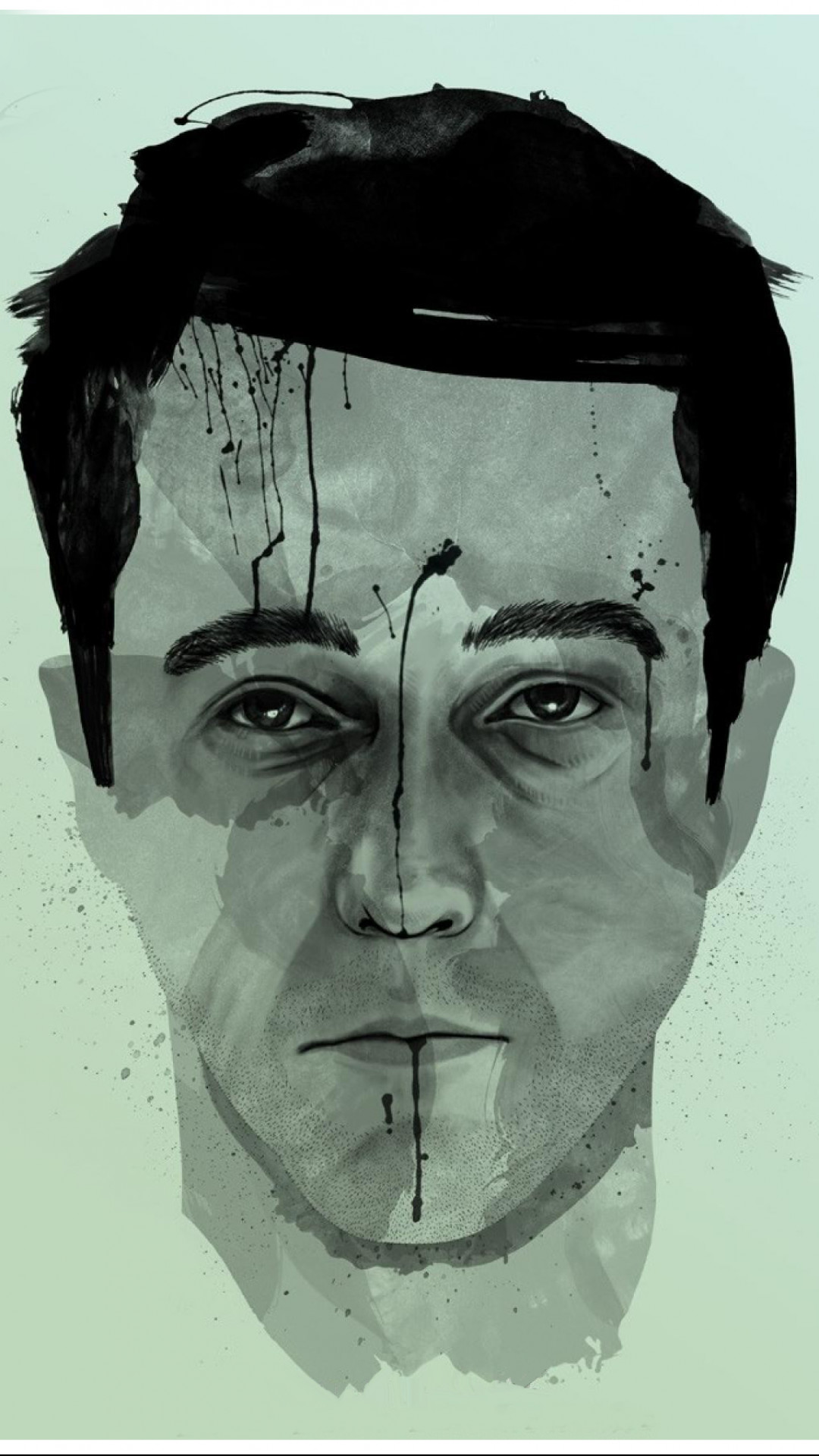 Edward Norton, Il narratore, Fight Club, Illustrazione, Full HD, sfondo verticale per cellulare