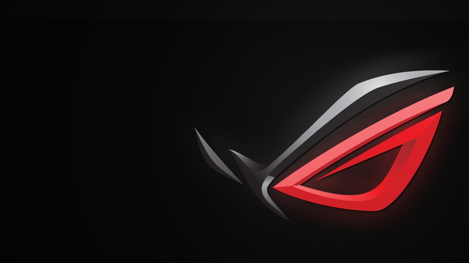 Asus ROG, Republic of Gamers, Logo rosso, Sfondo nero, 1920x1080, wallpaper desktop