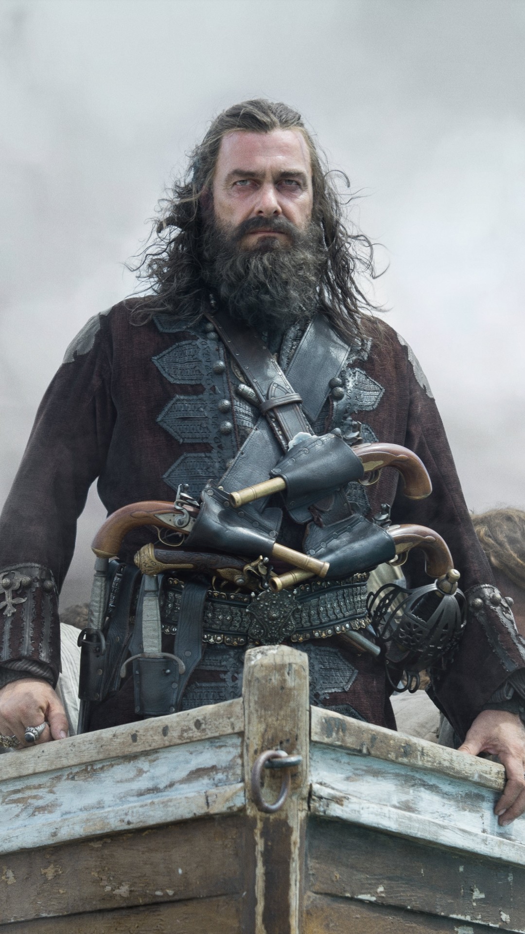 Barbanera, Ray Stevenson, Black Sails, Pirata, Scialuppa, Full HD, sfondo per smartphone