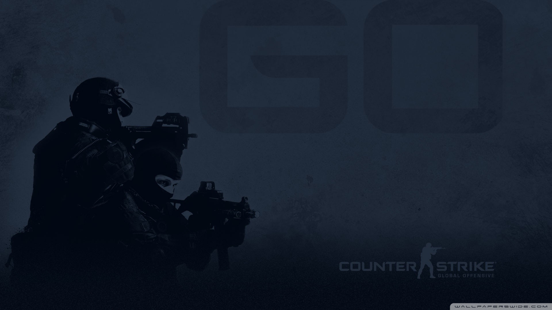 Counter-Strike, Antiterroristi, Blu, Sfondo scuro, Full HD, wallpaper desktop