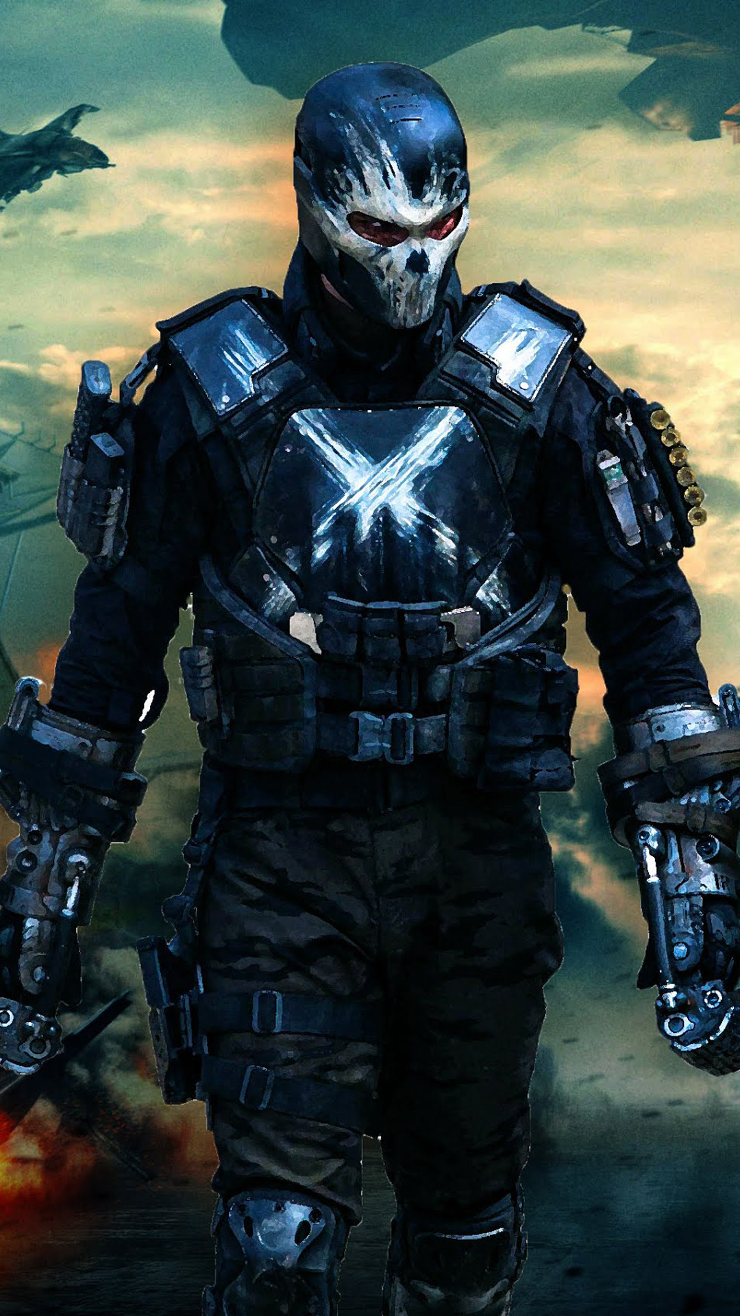 Crossbones, Captain America: Civil War, Marvel, Armatura, Full HD, sfondo per smartphone