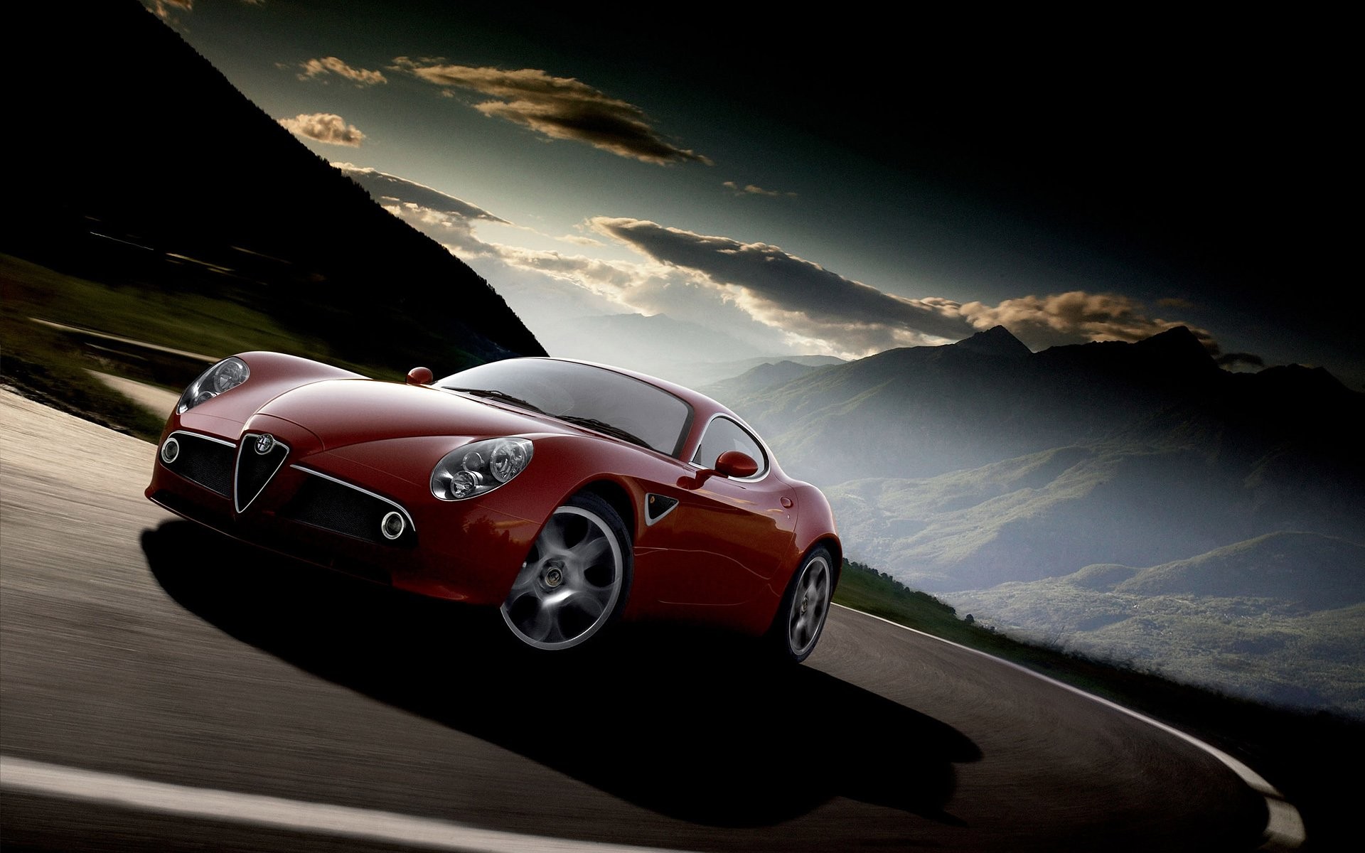 Alfa Romeo 8C Competizione, Alfa Romeo, Strada, Rosso, 1920x1200, sfondo MacBook Pro