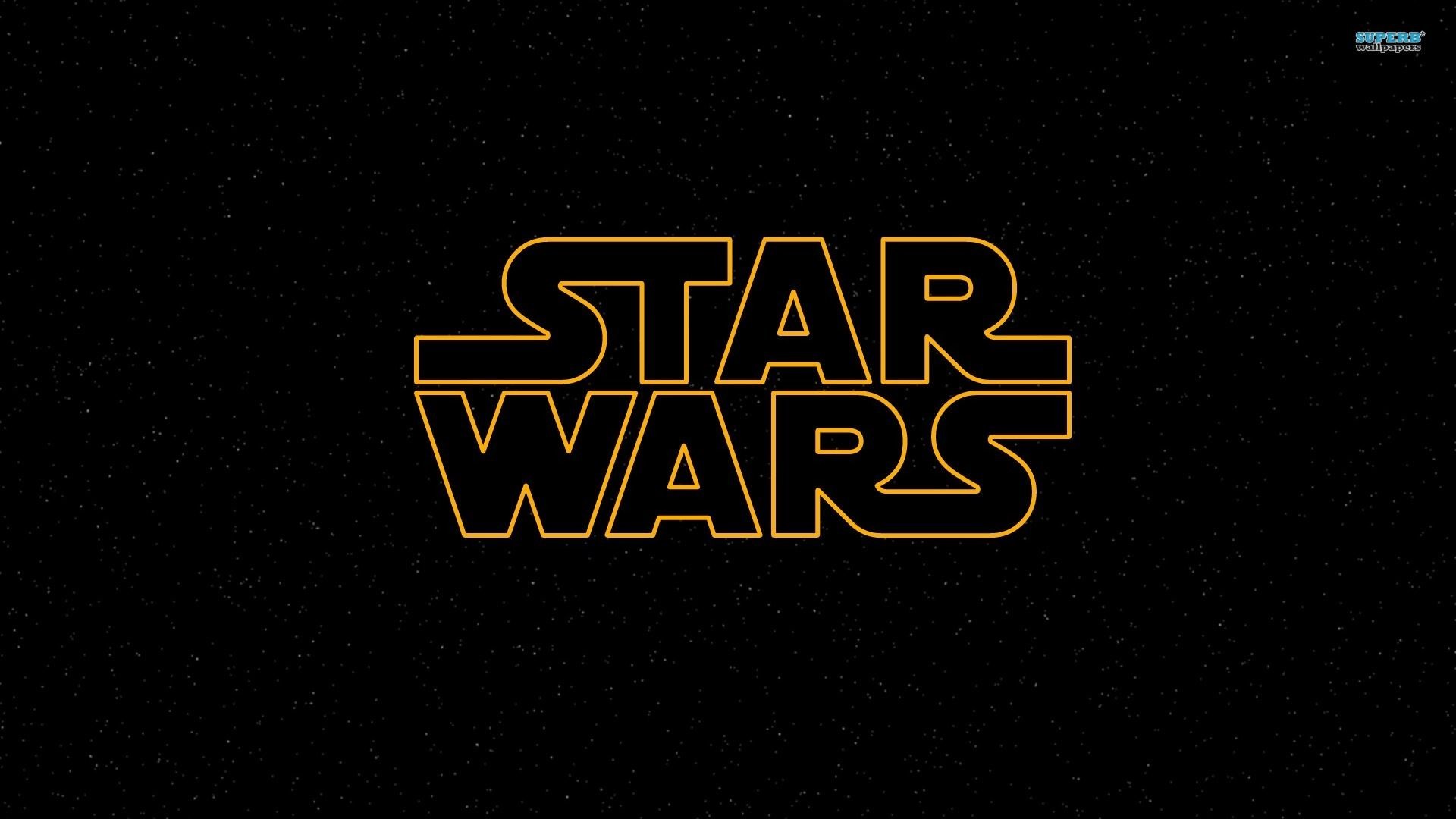 Logo Star Wars, Star Wars, Sfondo nero, 16:9 Full HD, wallpaper widescreen