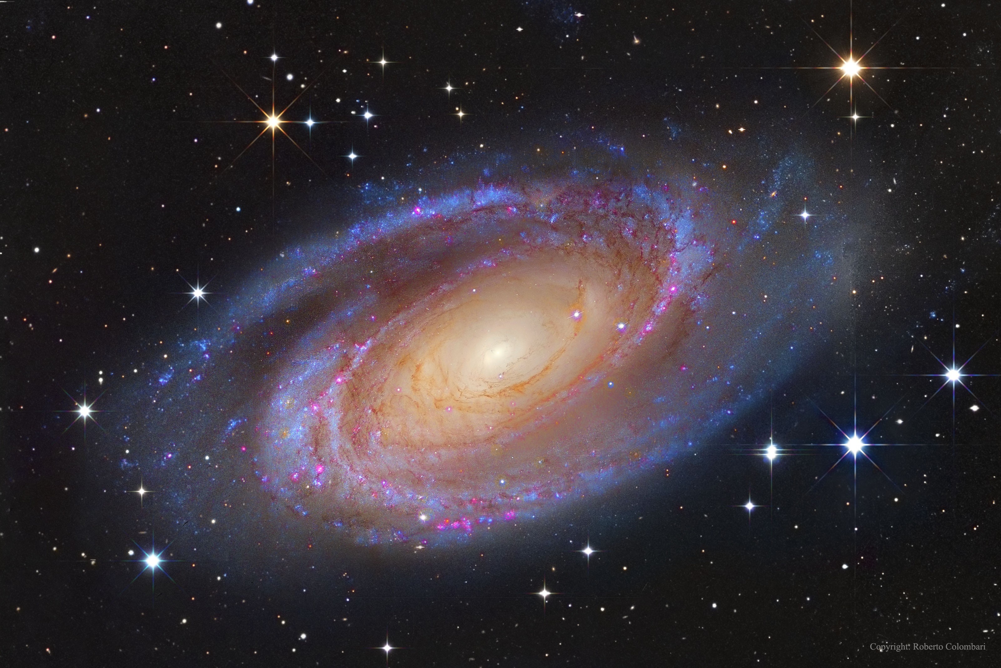 Galassia di Bode, M81, Galassia a spirale, Stelle, 2K, wallpaper per PC